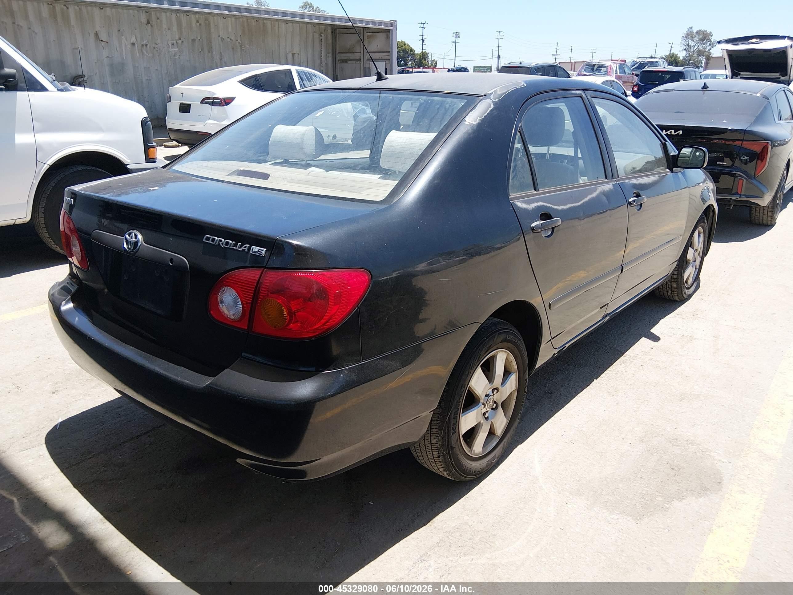 2004 Toyota Corolla Le Black vin: JTDBR32E842033489