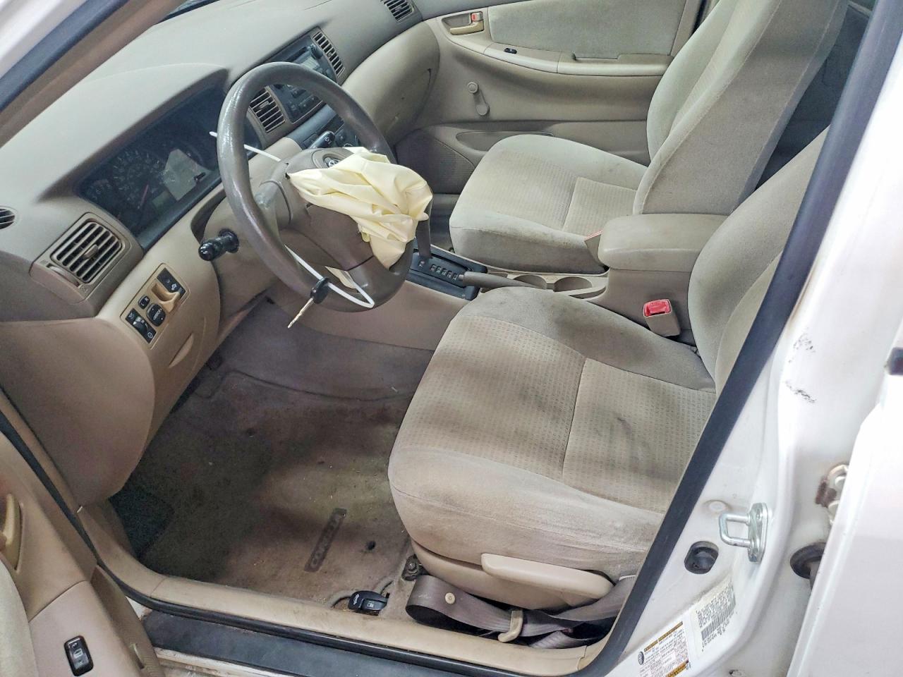 2005 Toyota Corolla Ce White vin: JTDBR32E852049564