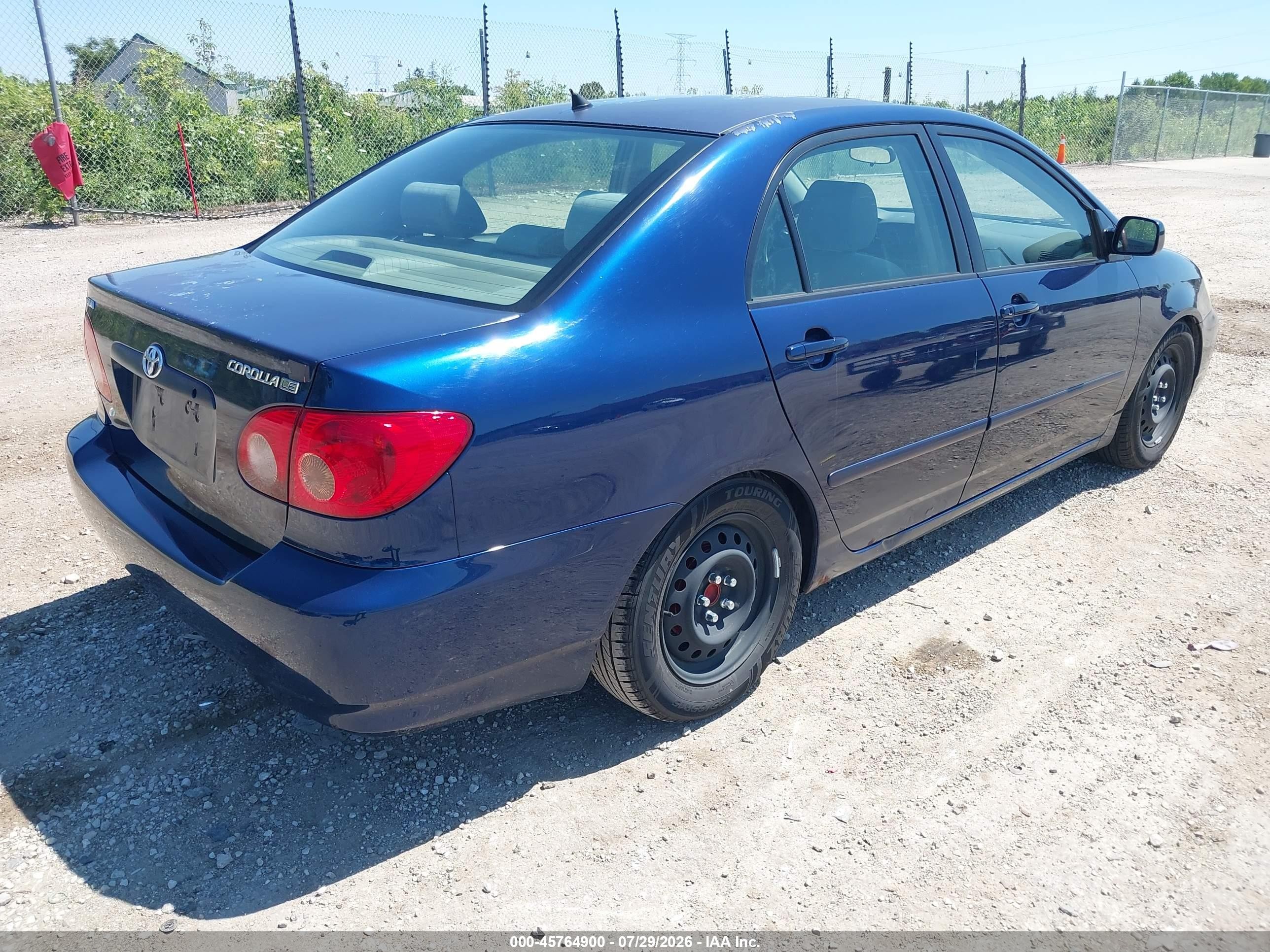 2005 Toyota Corolla Le Синий vin: JTDBR32E852061522