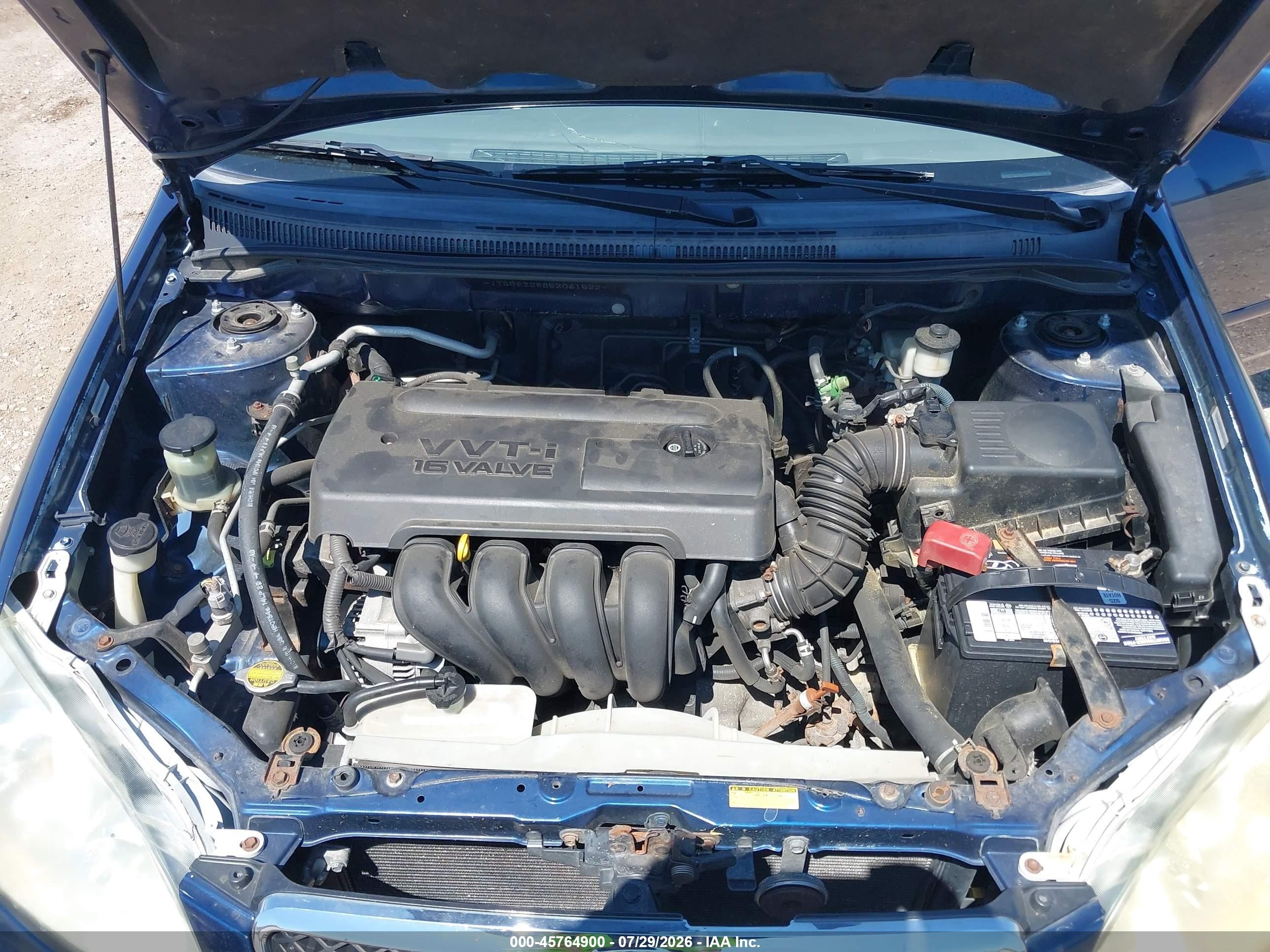 2005 Toyota Corolla Le Синий vin: JTDBR32E852061522