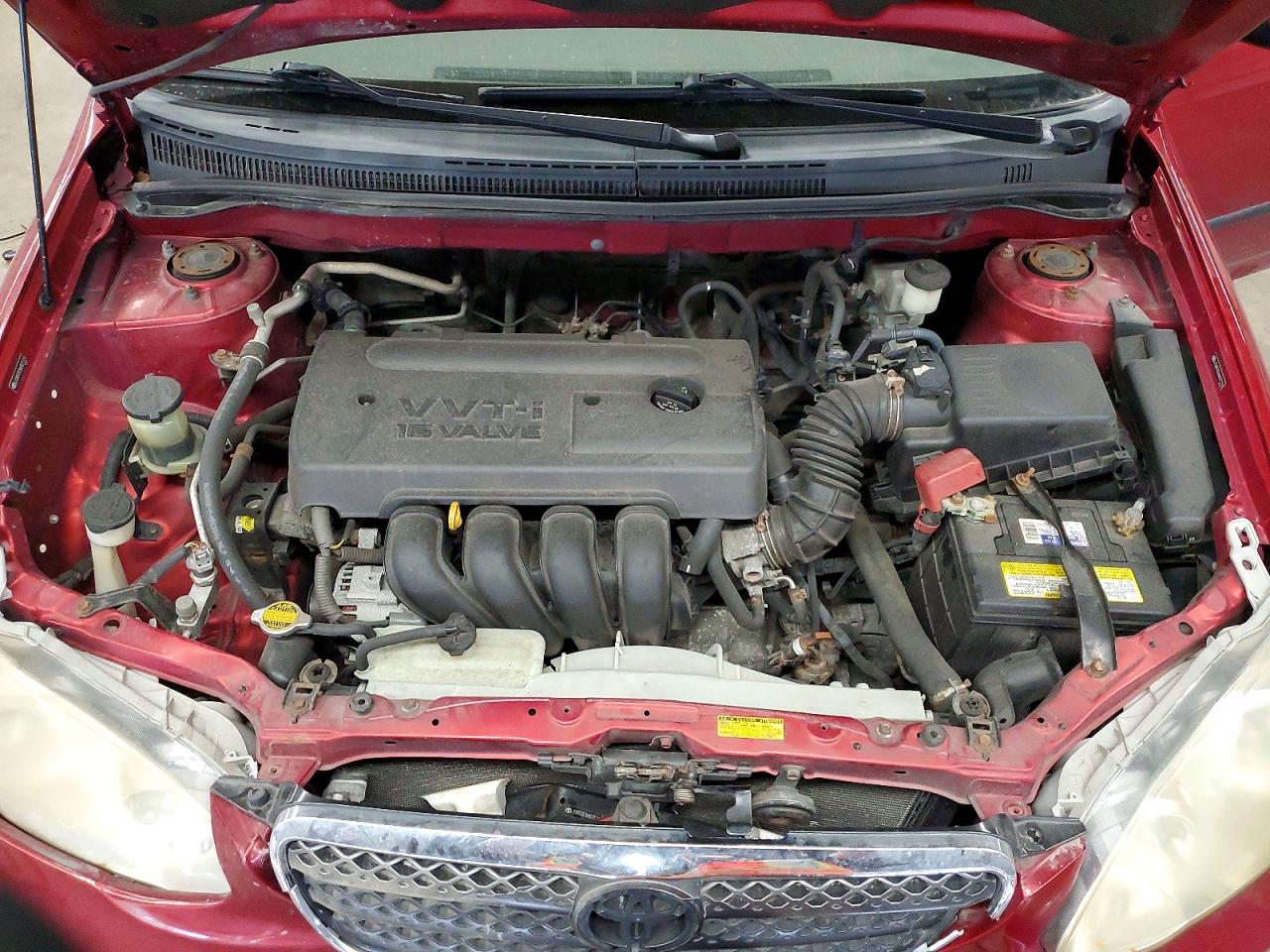 2006 Toyota Corolla Ce Red vin: JTDBR32E860071710