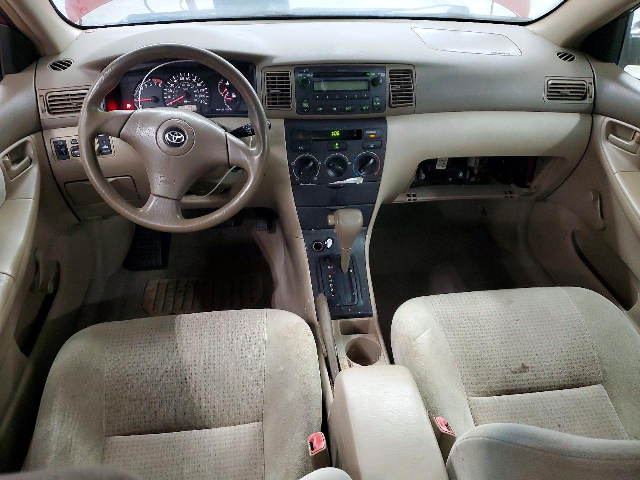 2006 Toyota Corolla Ce Red vin: JTDBR32E860071710