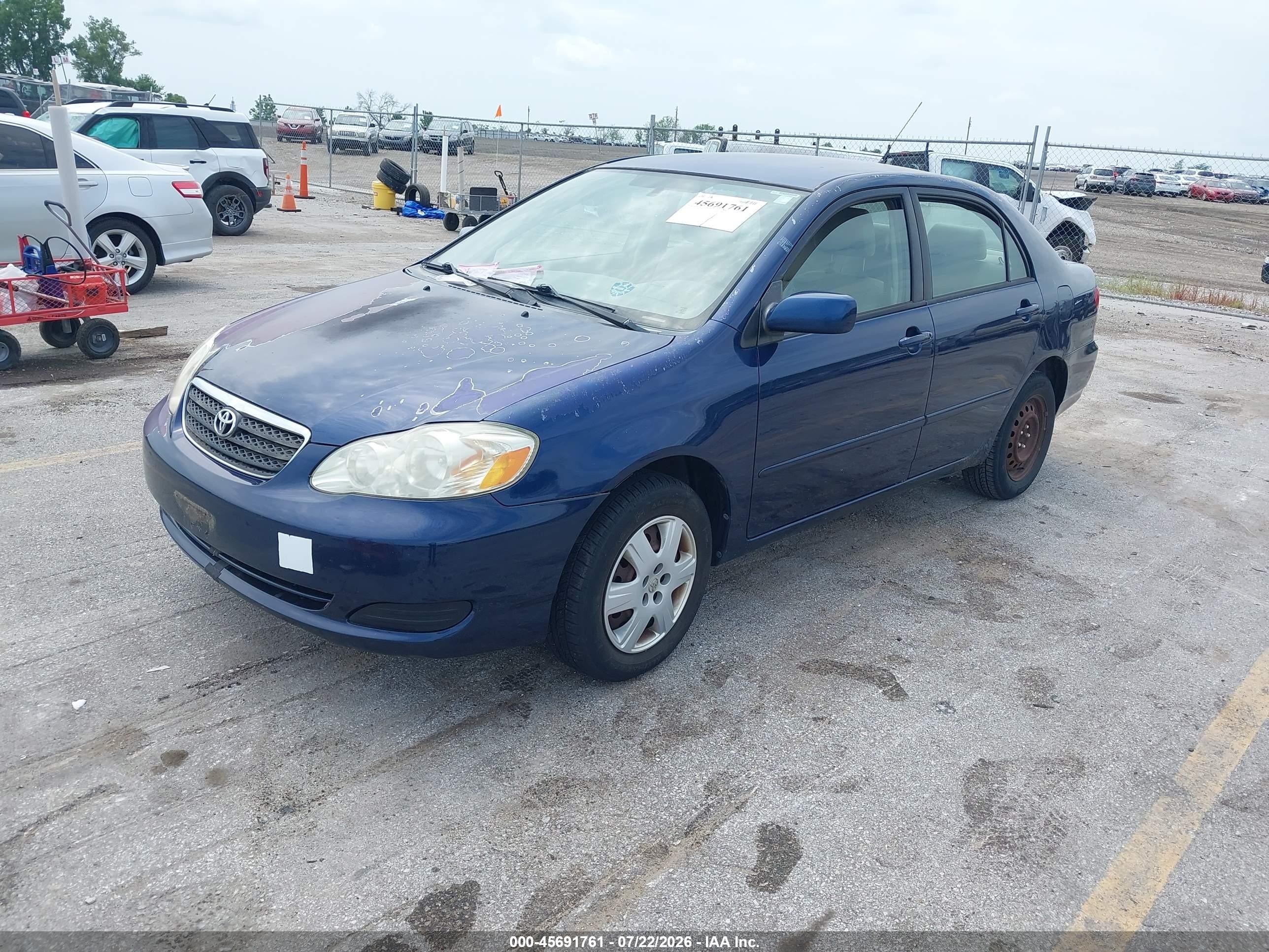 2006 Toyota Corolla Le Синий vin: JTDBR32E860085249