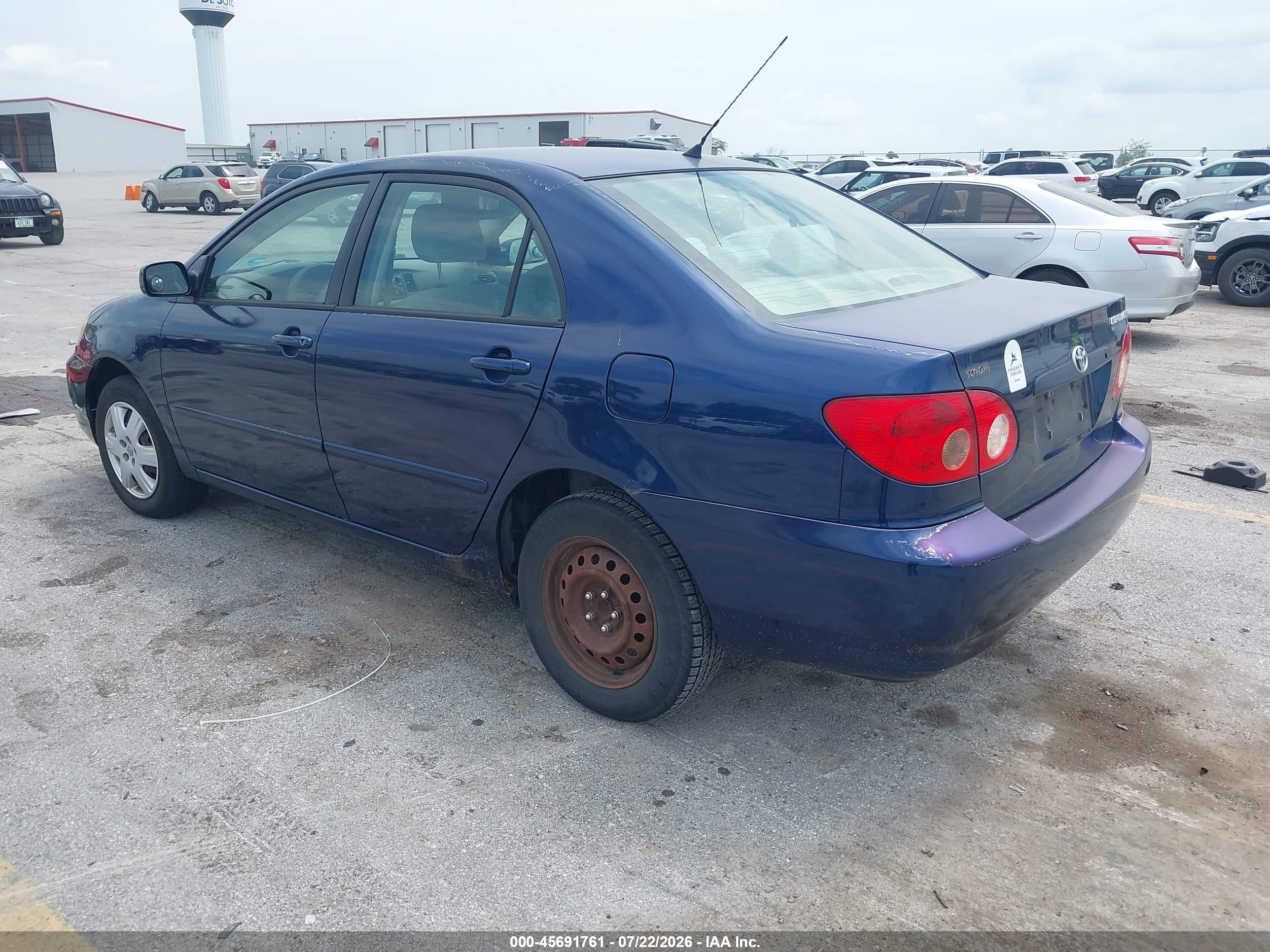 2006 Toyota Corolla Le Синий vin: JTDBR32E860085249