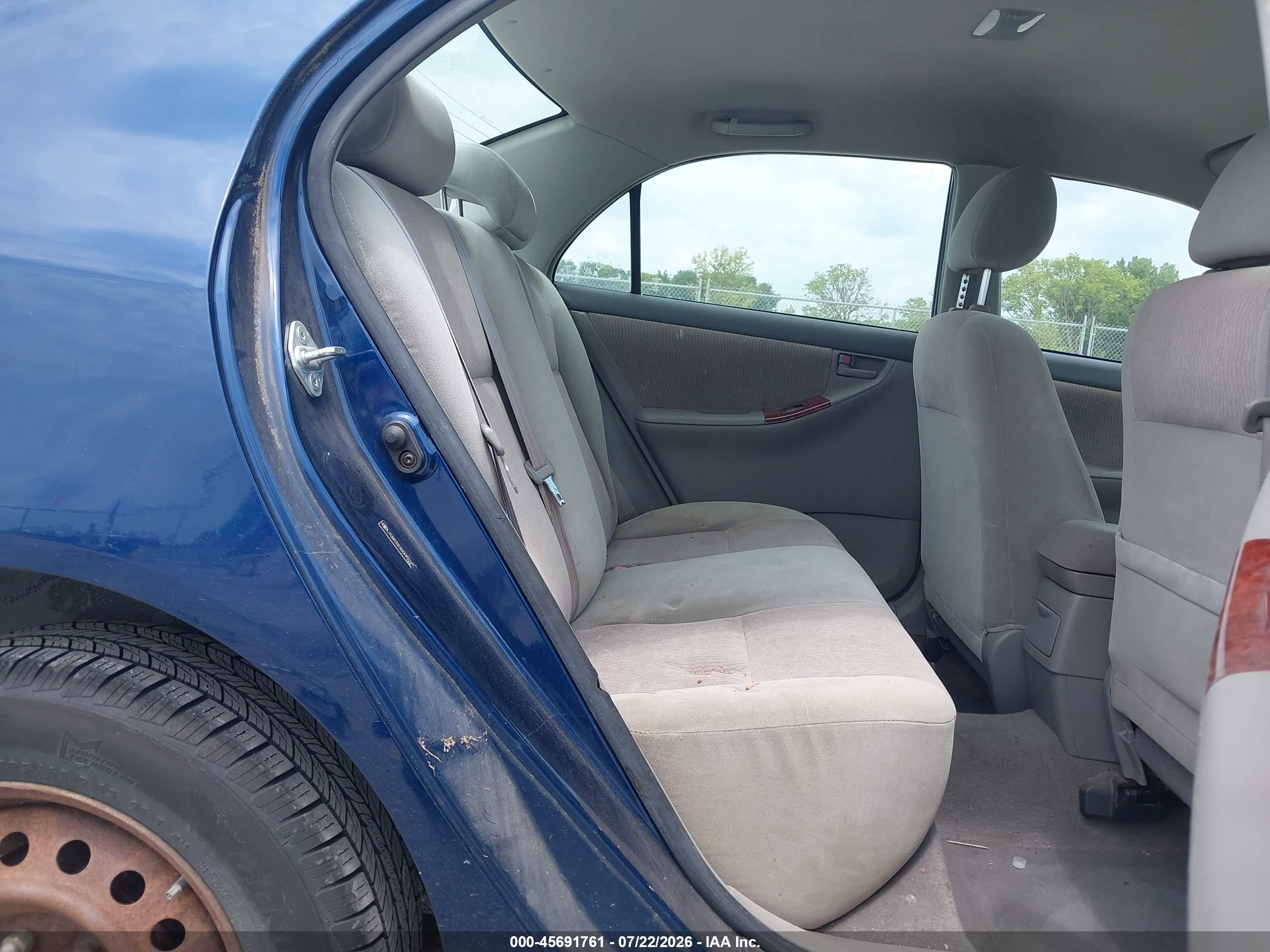2006 Toyota Corolla Le Синий vin: JTDBR32E860085249