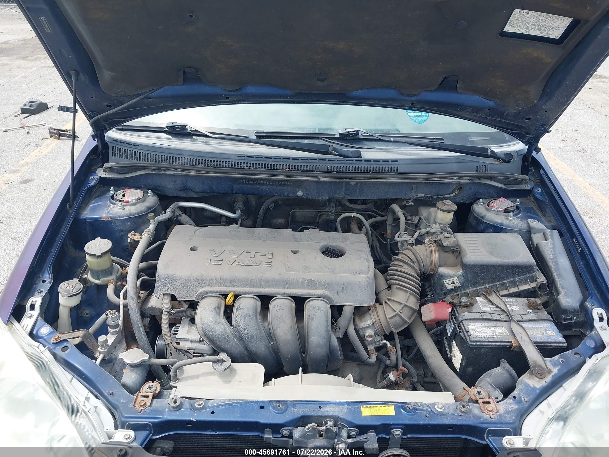 2006 Toyota Corolla Le Синий vin: JTDBR32E860085249