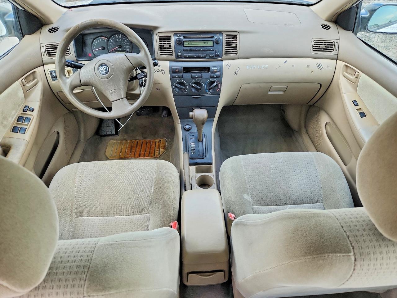 2006 Toyota Corolla Ce White vin: JTDBR32E860091486