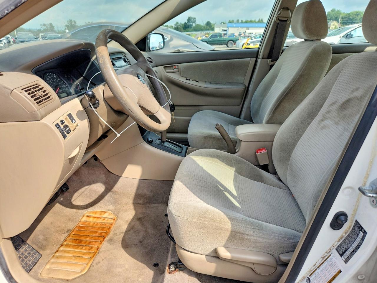 2006 Toyota Corolla Ce White vin: JTDBR32E860091486