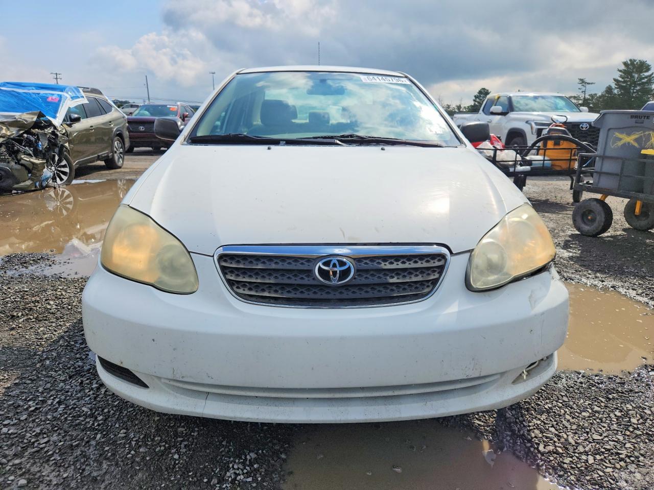 2006 Toyota Corolla Ce White vin: JTDBR32E860091486