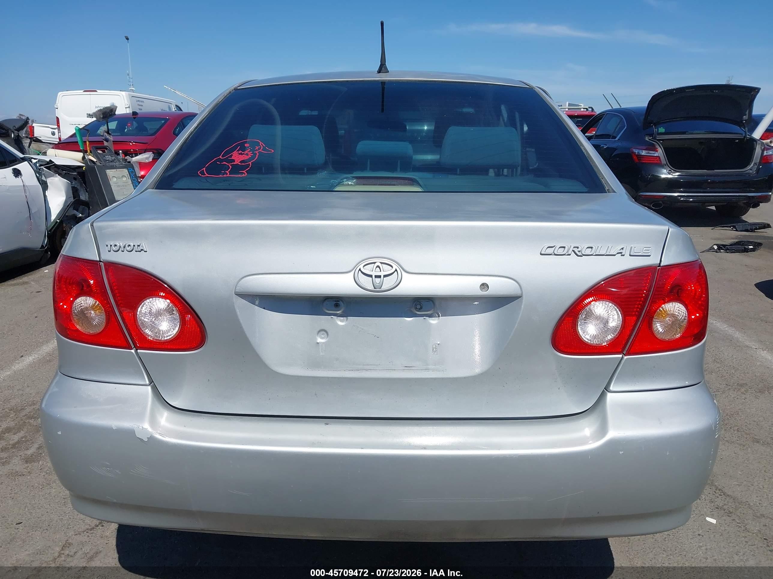 2006 Toyota Corolla Le Серебряный vin: JTDBR32E860096414