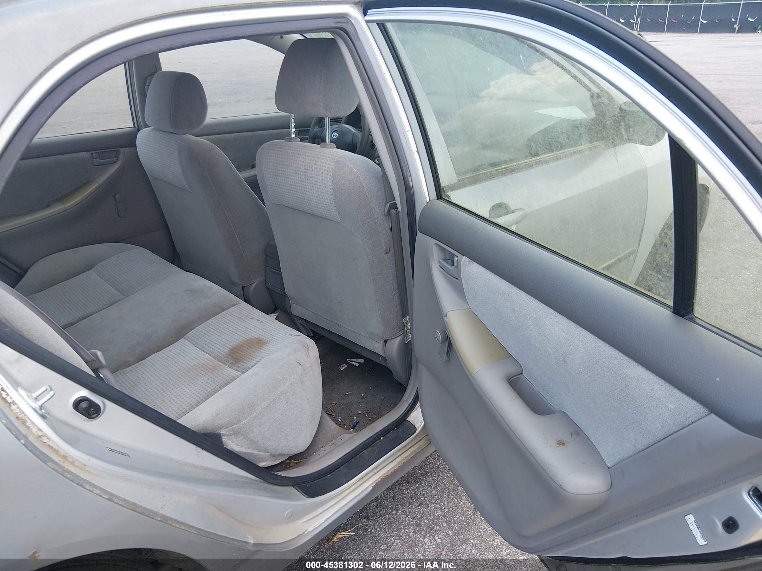 2006 Toyota Corolla Ce Gray vin: JTDBR32E860096476
