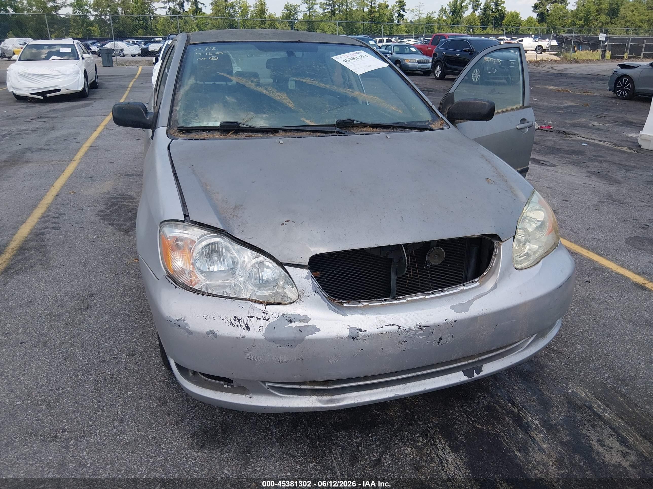 2006 Toyota Corolla Ce Gray vin: JTDBR32E860096476