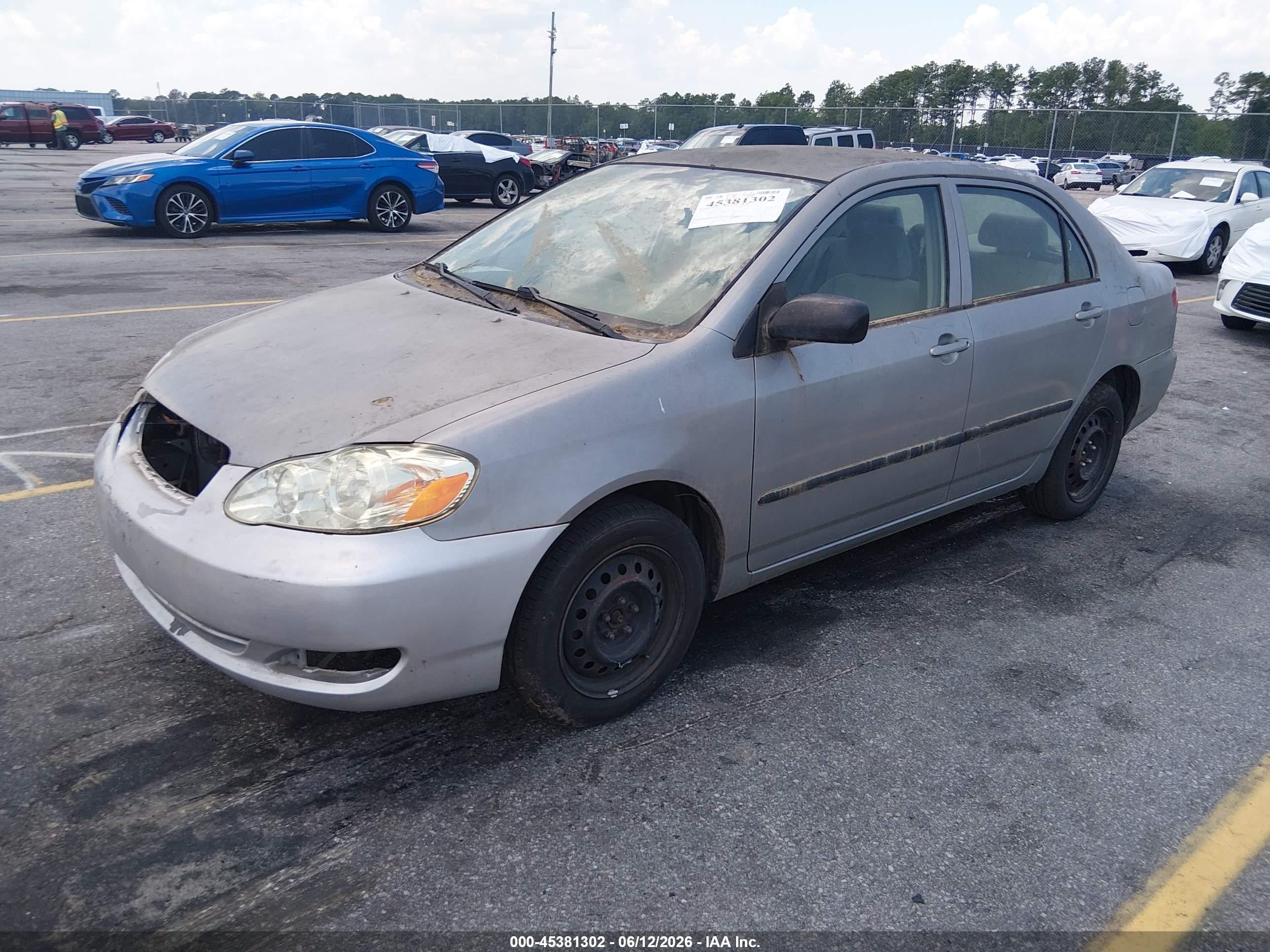2006 Toyota Corolla Ce Gray vin: JTDBR32E860096476