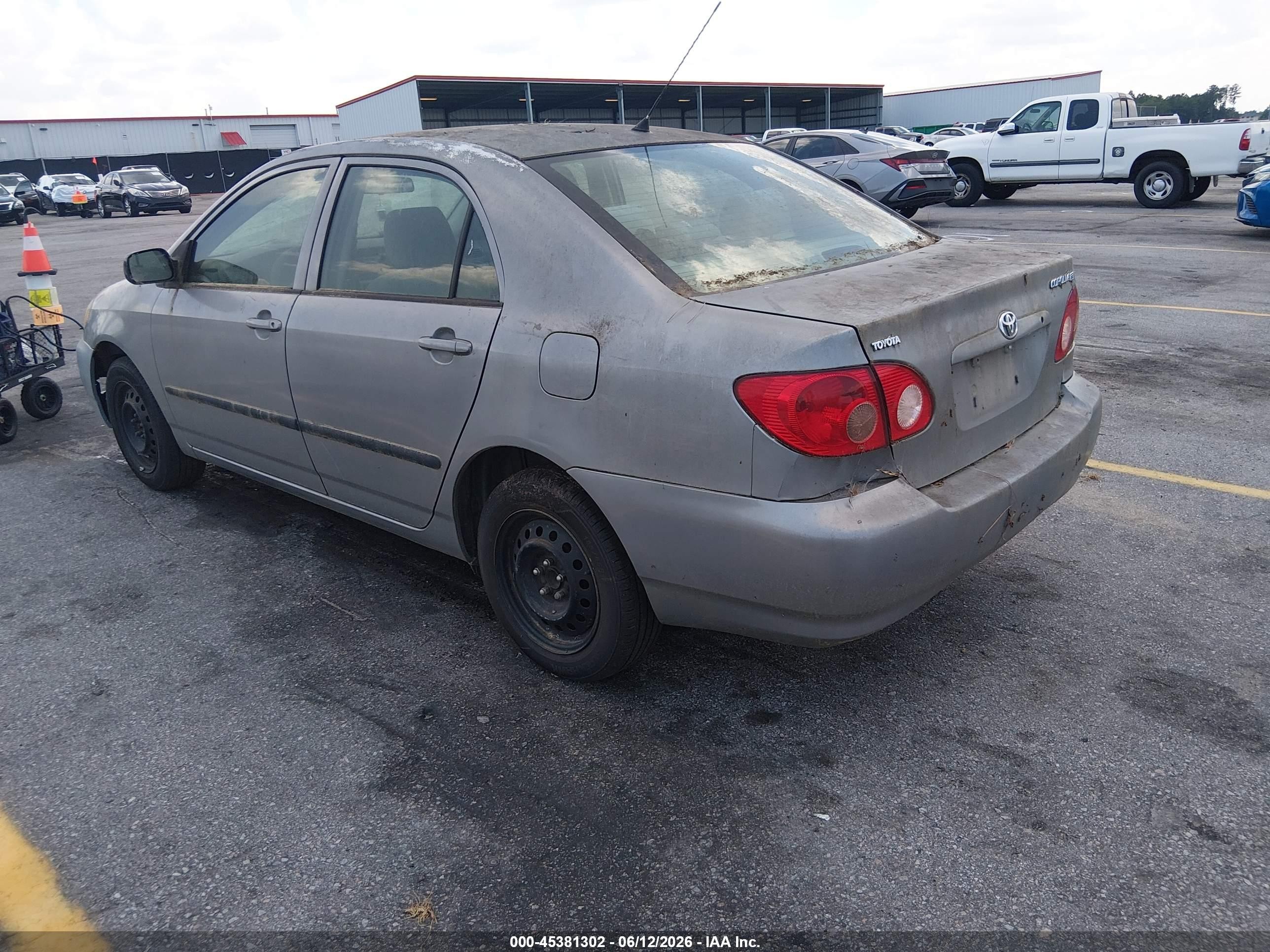 2006 Toyota Corolla Ce Gray vin: JTDBR32E860096476