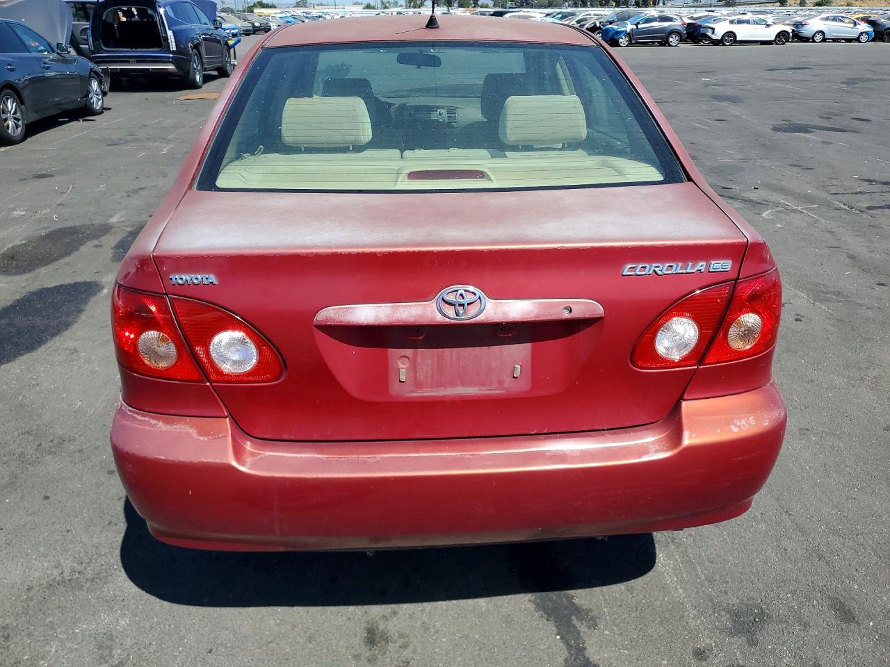 2007 Toyota Corolla Ce Red vin: JTDBR32E870104450