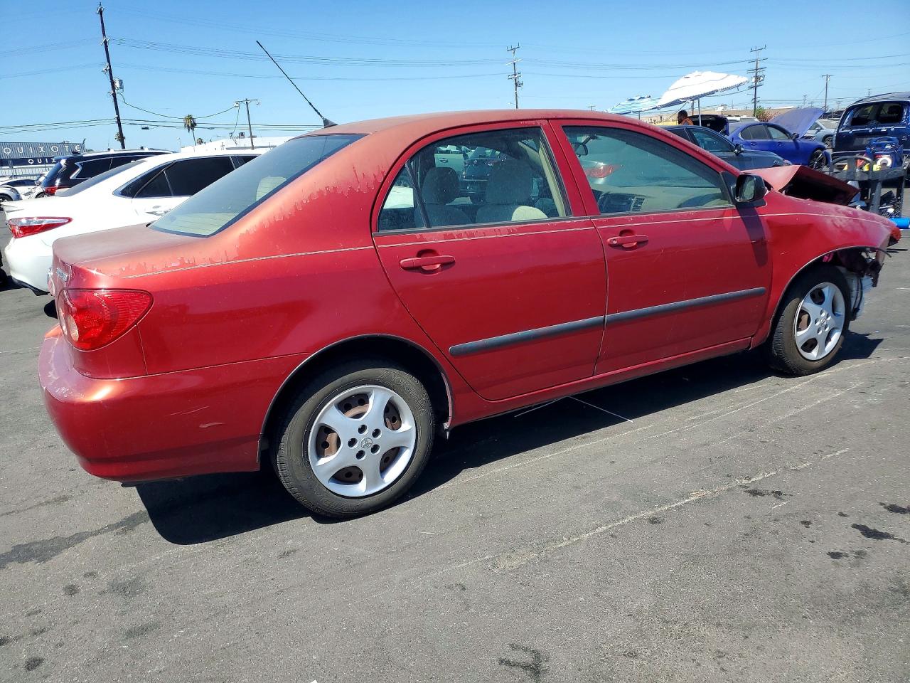 2007 Toyota Corolla Ce Red vin: JTDBR32E870104450