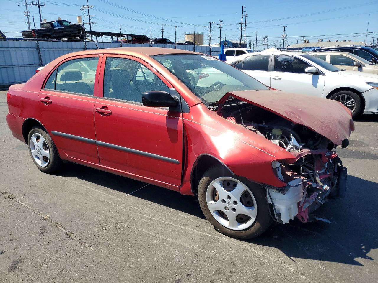2007 Toyota Corolla Ce Red vin: JTDBR32E870104450