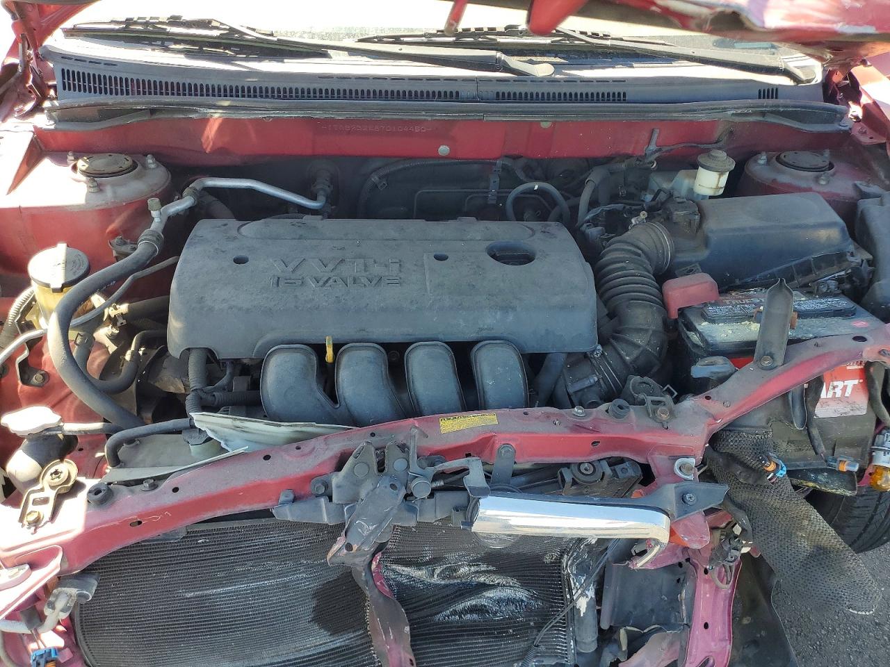 2007 Toyota Corolla Ce Red vin: JTDBR32E870104450