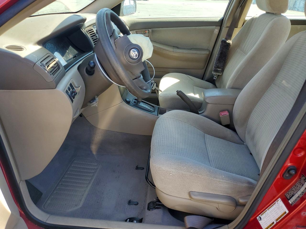 2007 Toyota Corolla Ce Red vin: JTDBR32E870104450