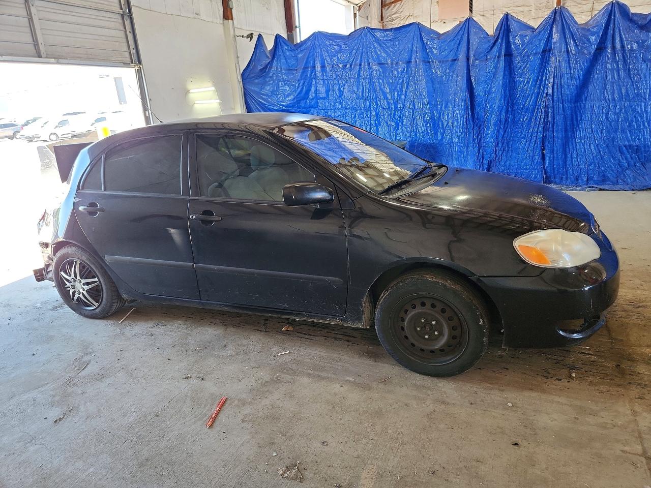 2007 Toyota Corolla Ce Black vin: JTDBR32E870133530