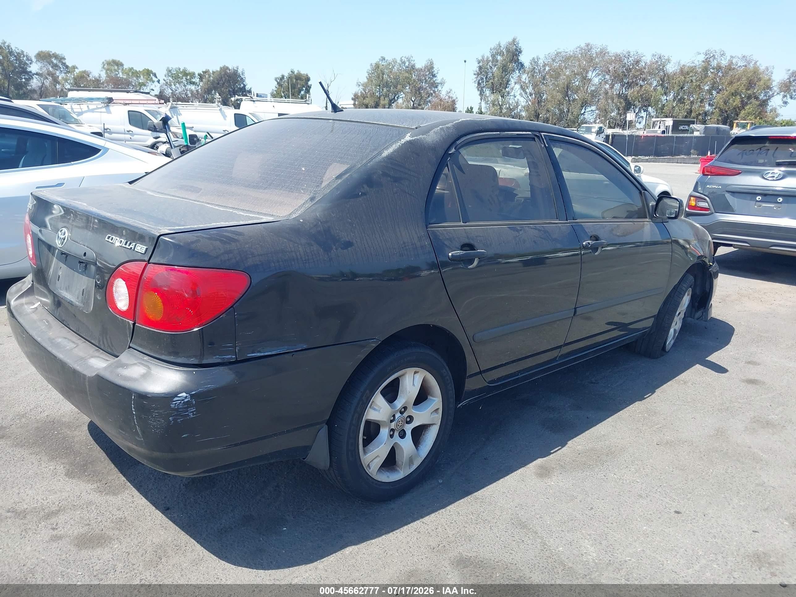 2003 Toyota Corolla Ce Black vin: JTDBR32E930020602