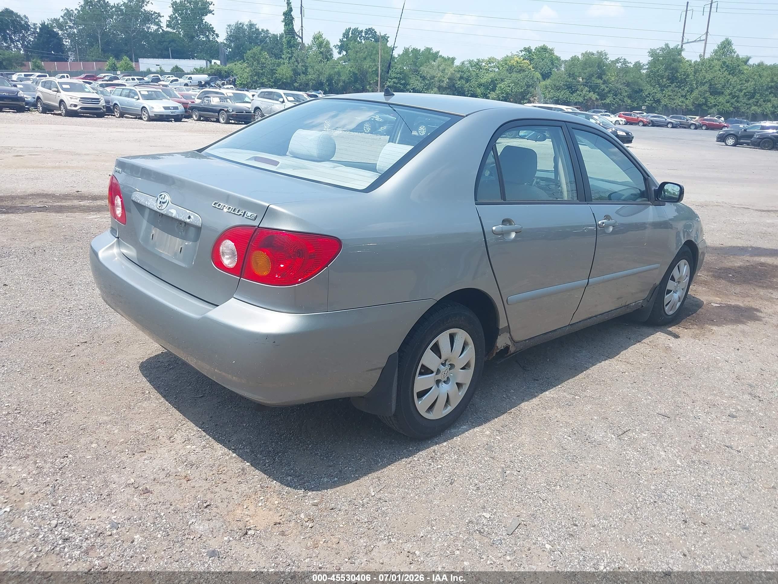 2003 Toyota Corolla Le Silver vin: JTDBR32E932013296