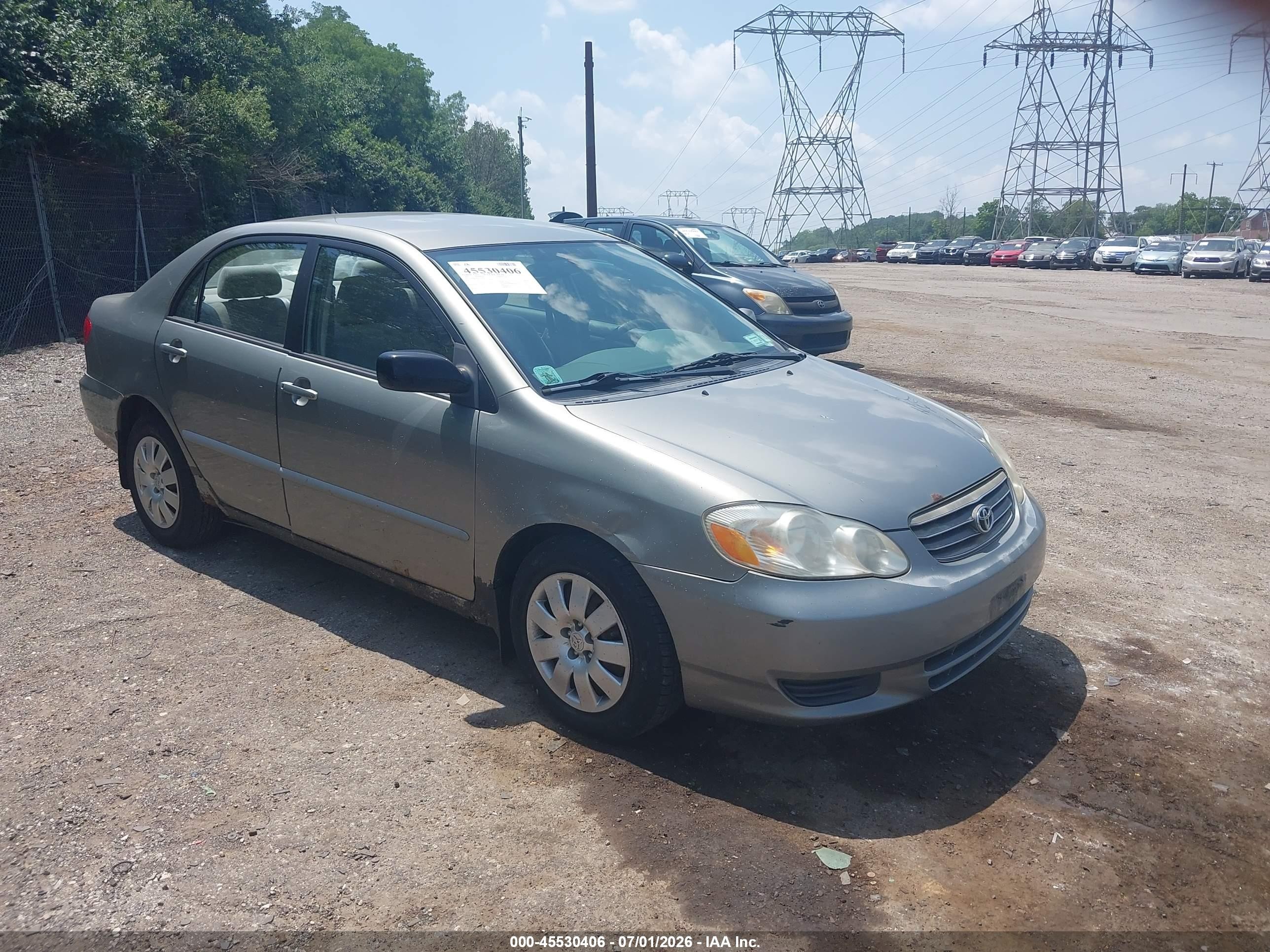 2003 Toyota Corolla Le Silver vin: JTDBR32E932013296