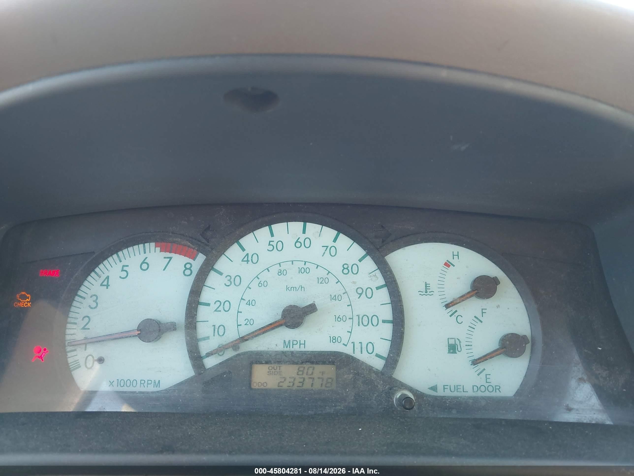 2004 Toyota Corolla Le Серый vin: JTDBR32E942021979