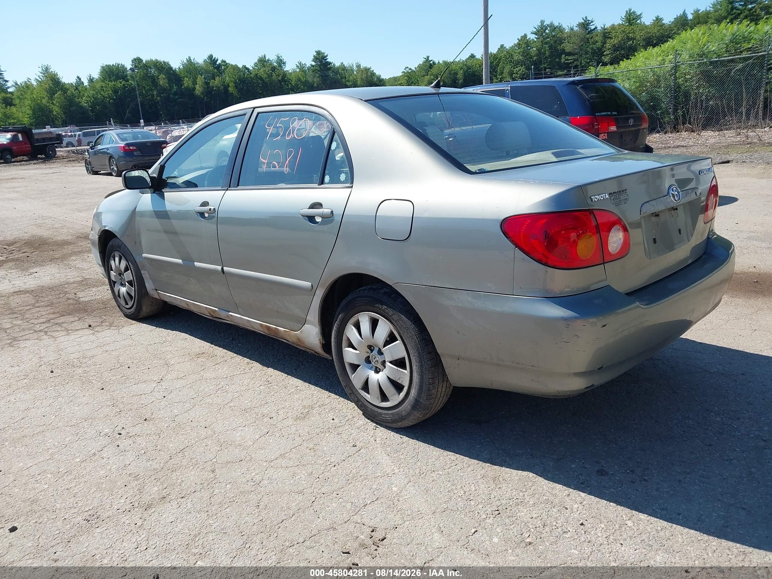 2004 Toyota Corolla Le Серый vin: JTDBR32E942021979