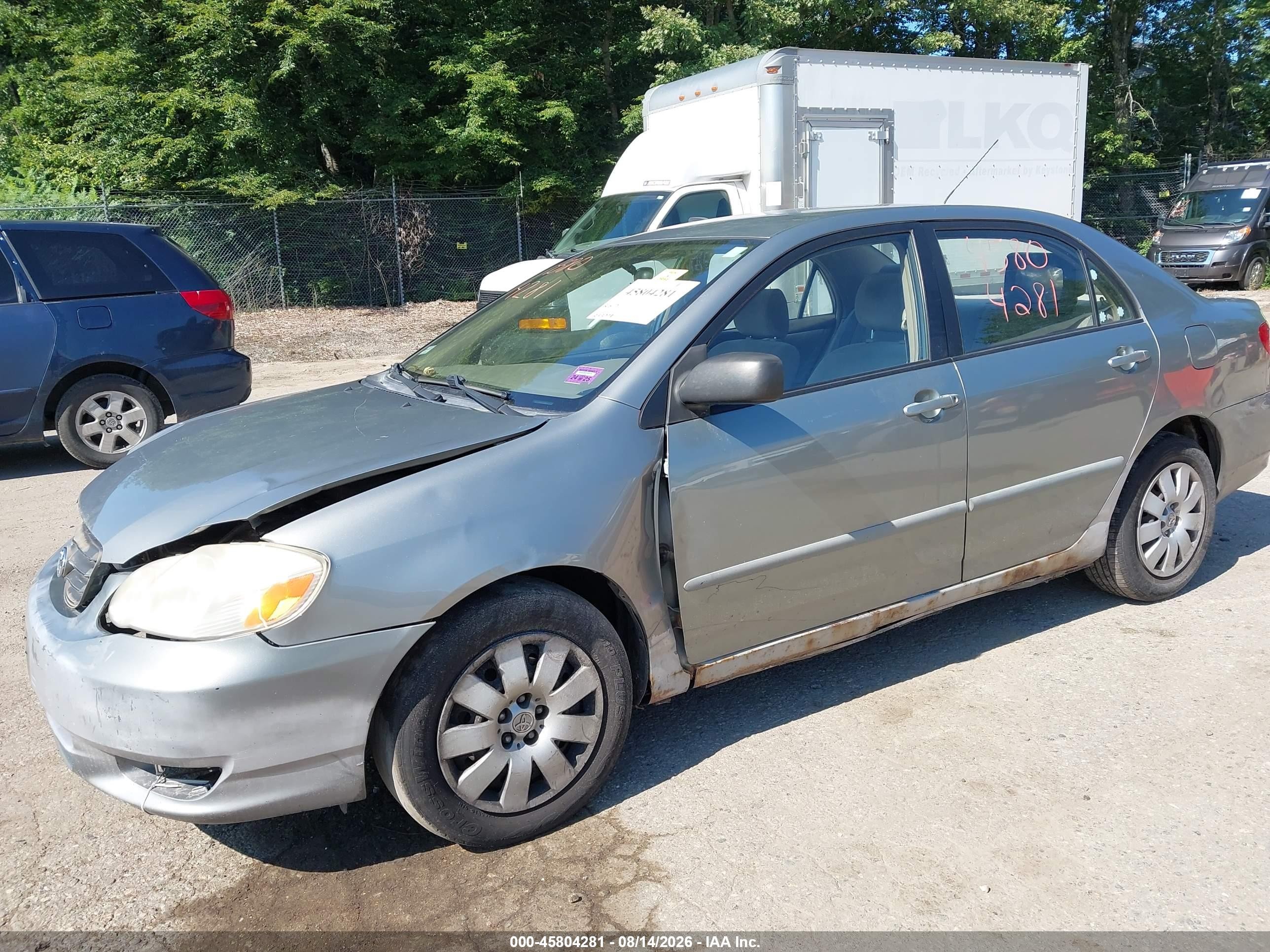 2004 Toyota Corolla Le Серый vin: JTDBR32E942021979