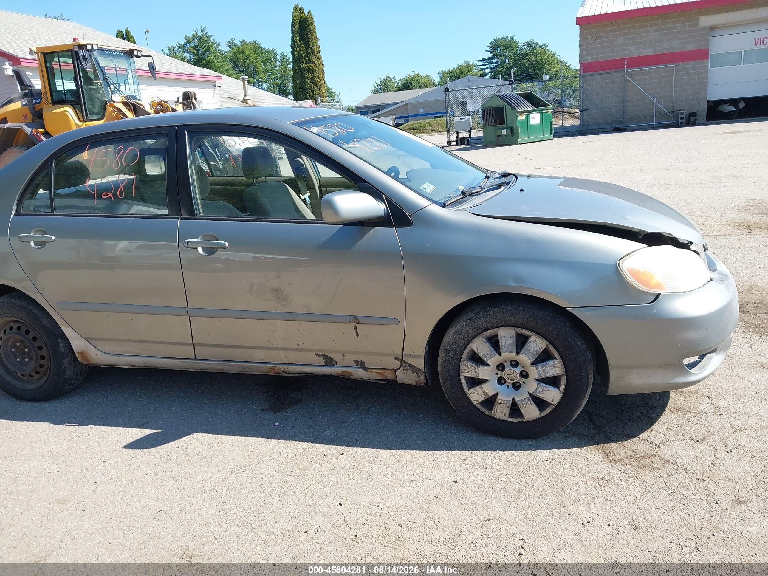 2004 Toyota Corolla Le Серый vin: JTDBR32E942021979