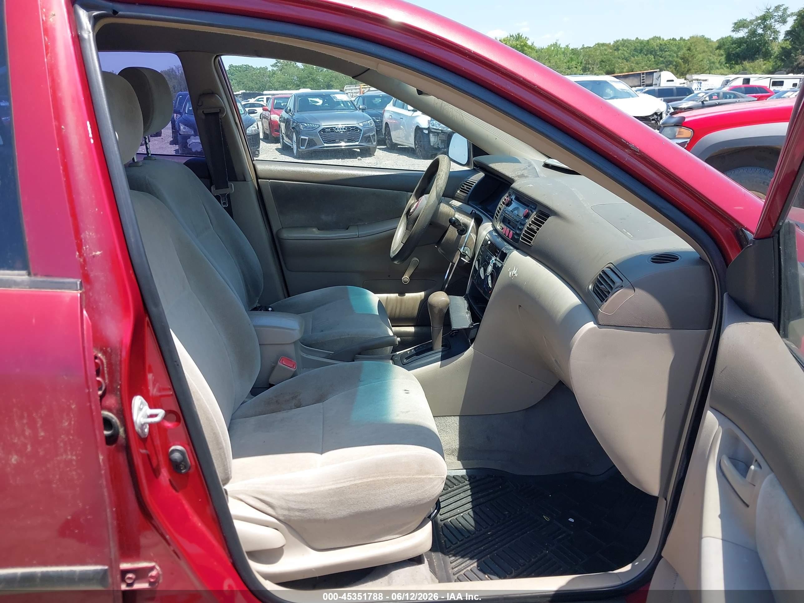 2004 Toyota Corolla Ce Burgundy vin: JTDBR32E942031458