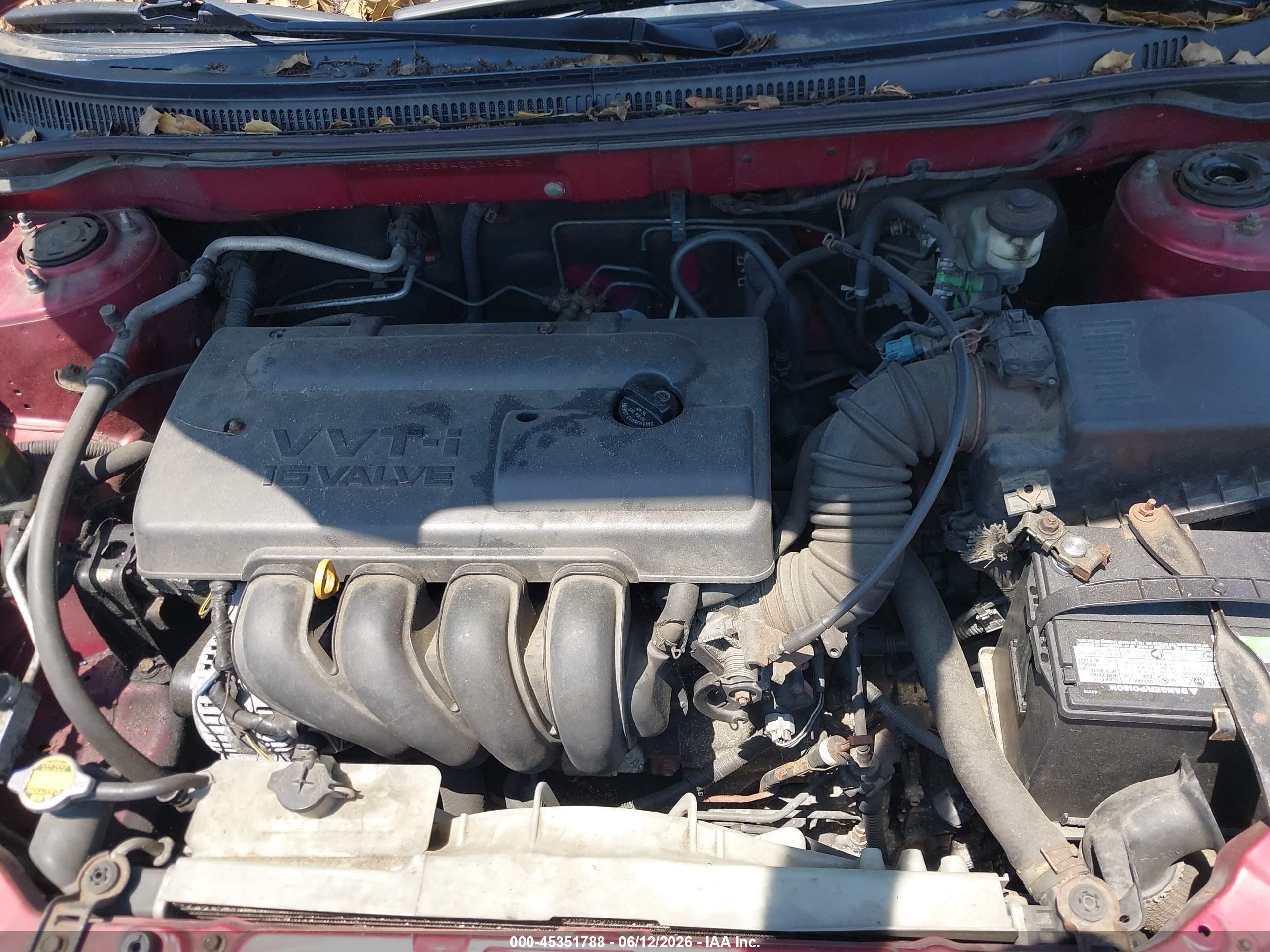2004 Toyota Corolla Ce Burgundy vin: JTDBR32E942031458