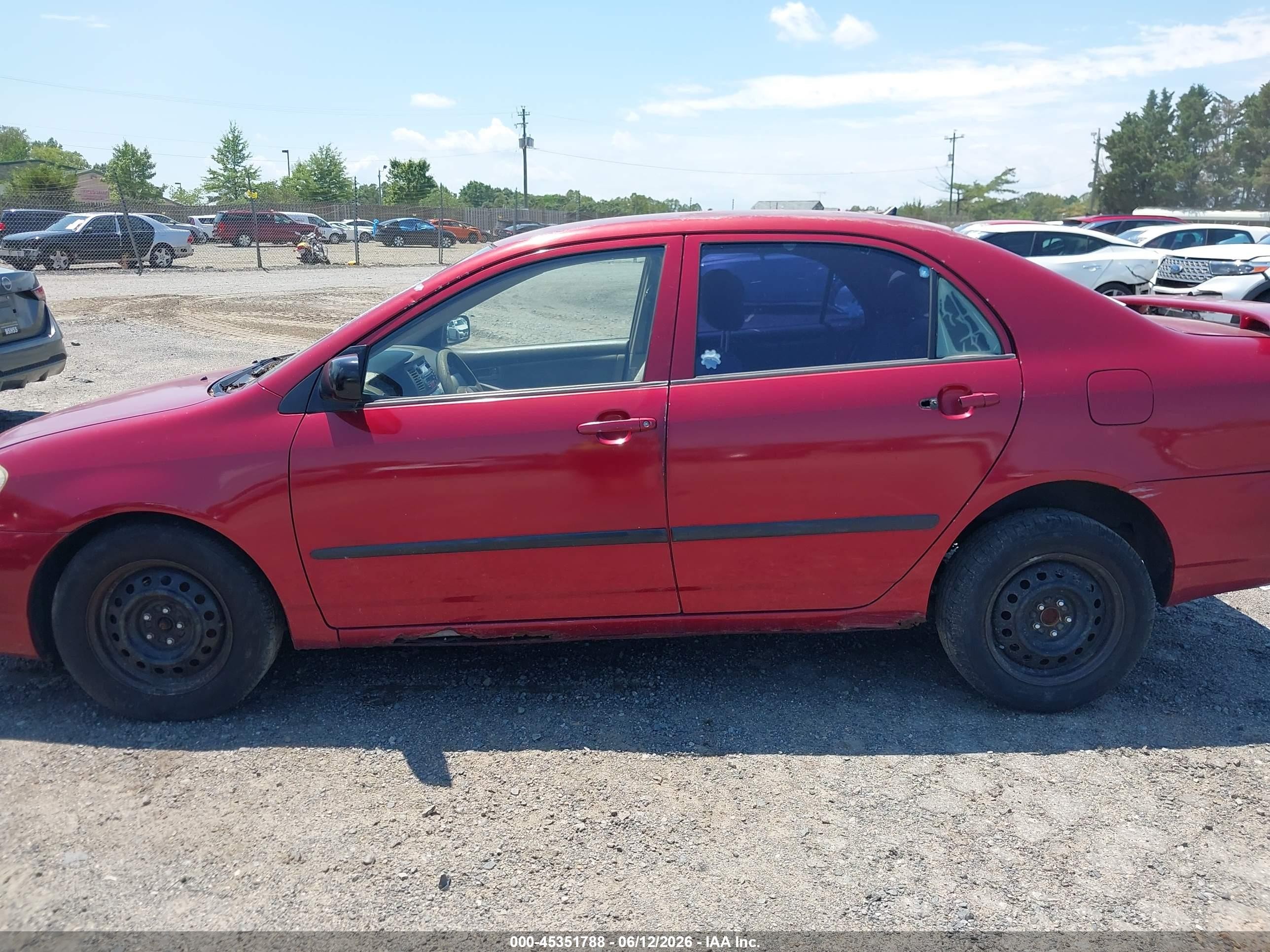 2004 Toyota Corolla Ce Burgundy vin: JTDBR32E942031458
