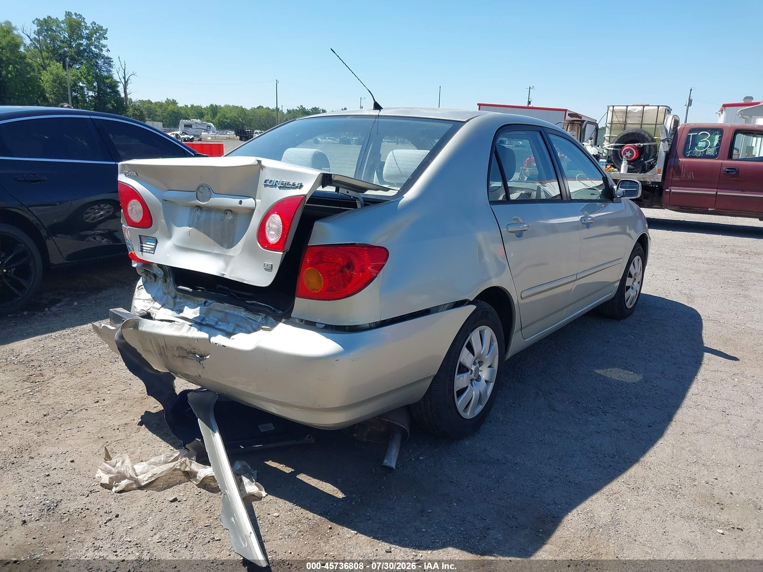 2004 Toyota Corolla Le Silver vin: JTDBR32E942034151
