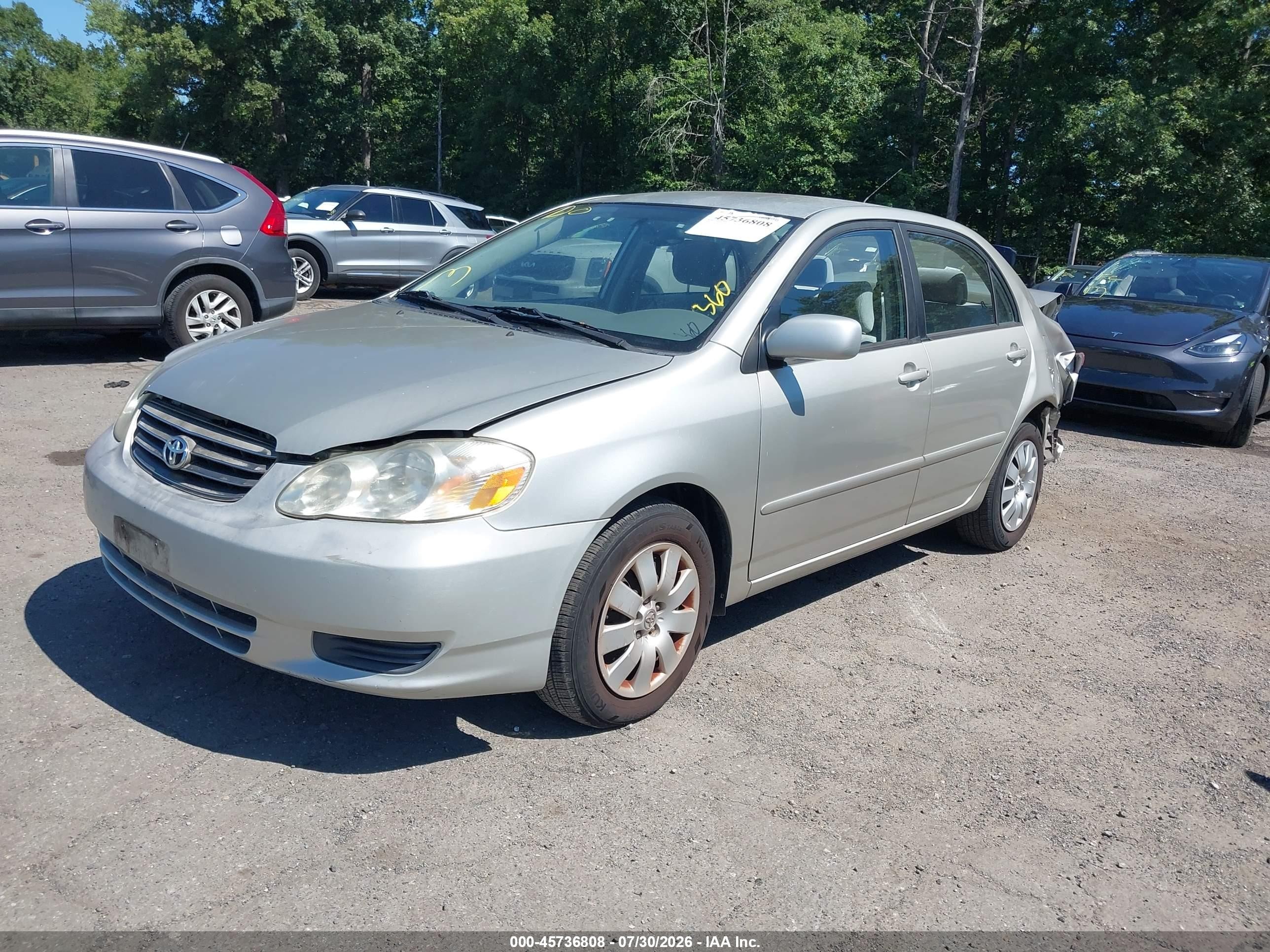 2004 Toyota Corolla Le Silver vin: JTDBR32E942034151