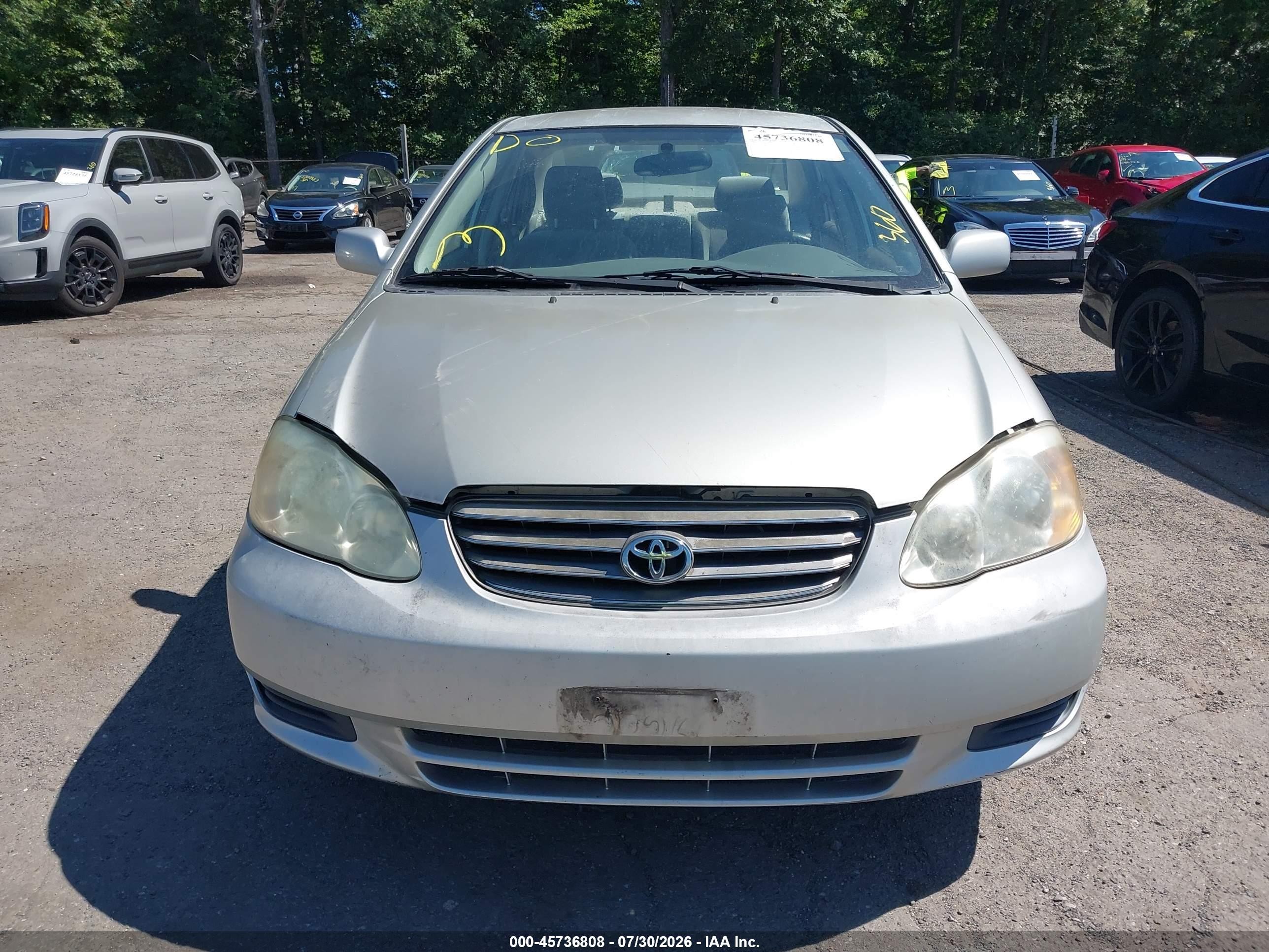 2004 Toyota Corolla Le Silver vin: JTDBR32E942034151