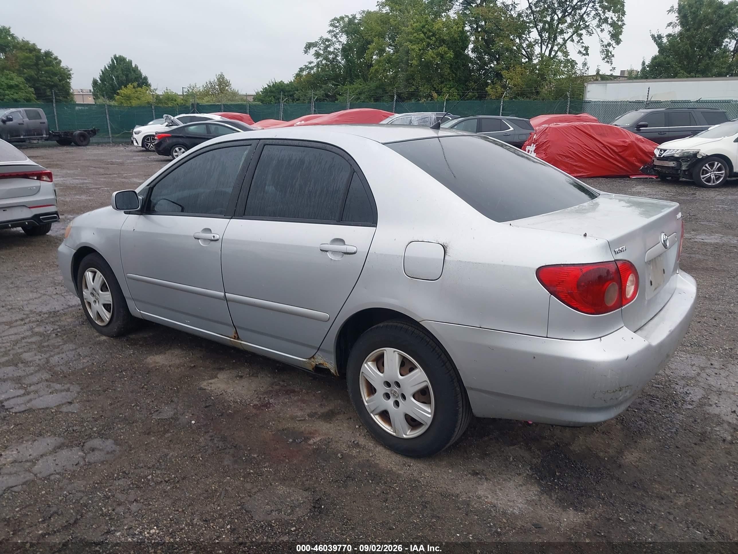 2005 Toyota Corolla Le Silver vin: JTDBR32E952056717