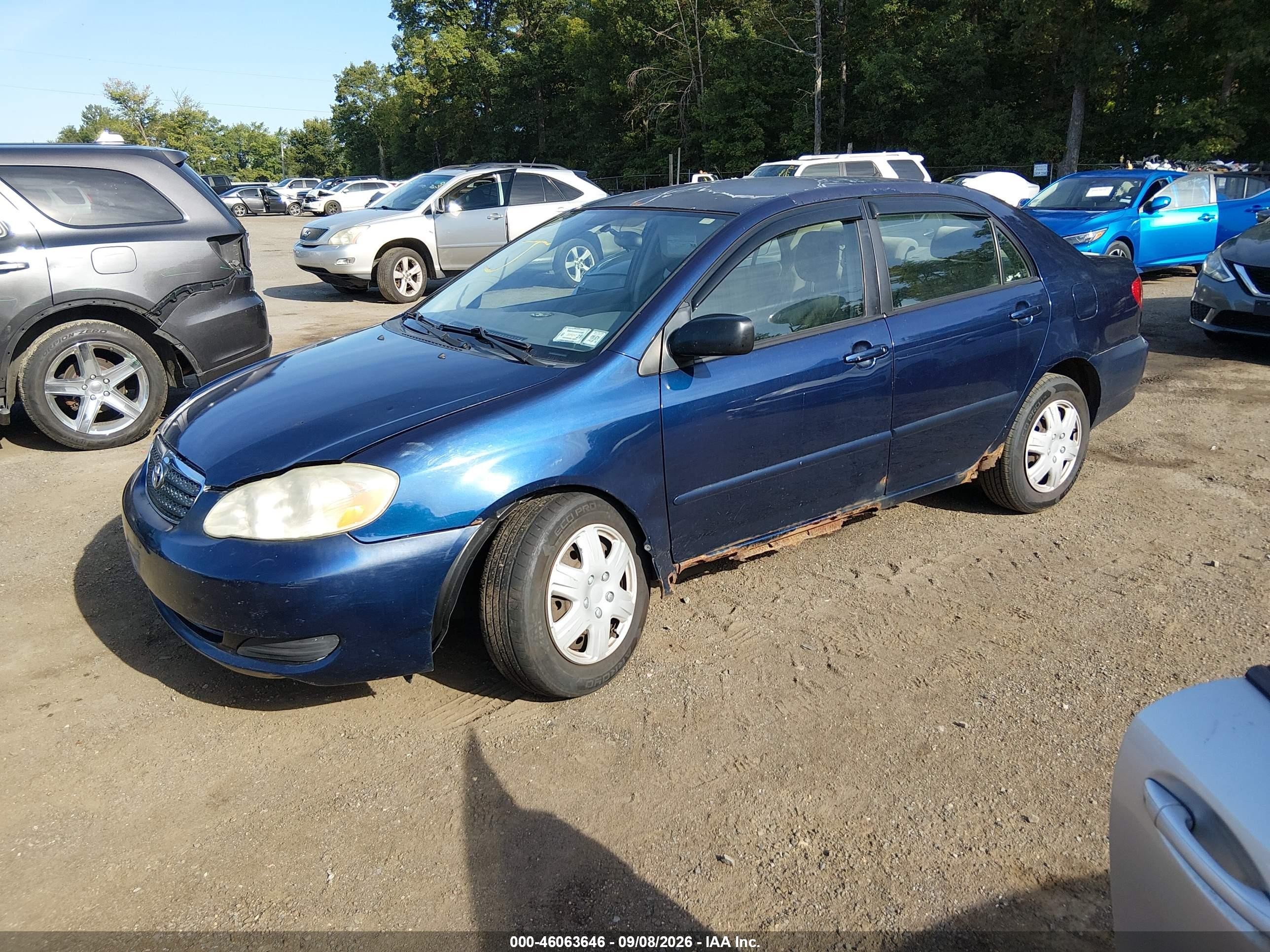 2005 Toyota Corolla Le Синий vin: JTDBR32E952061769