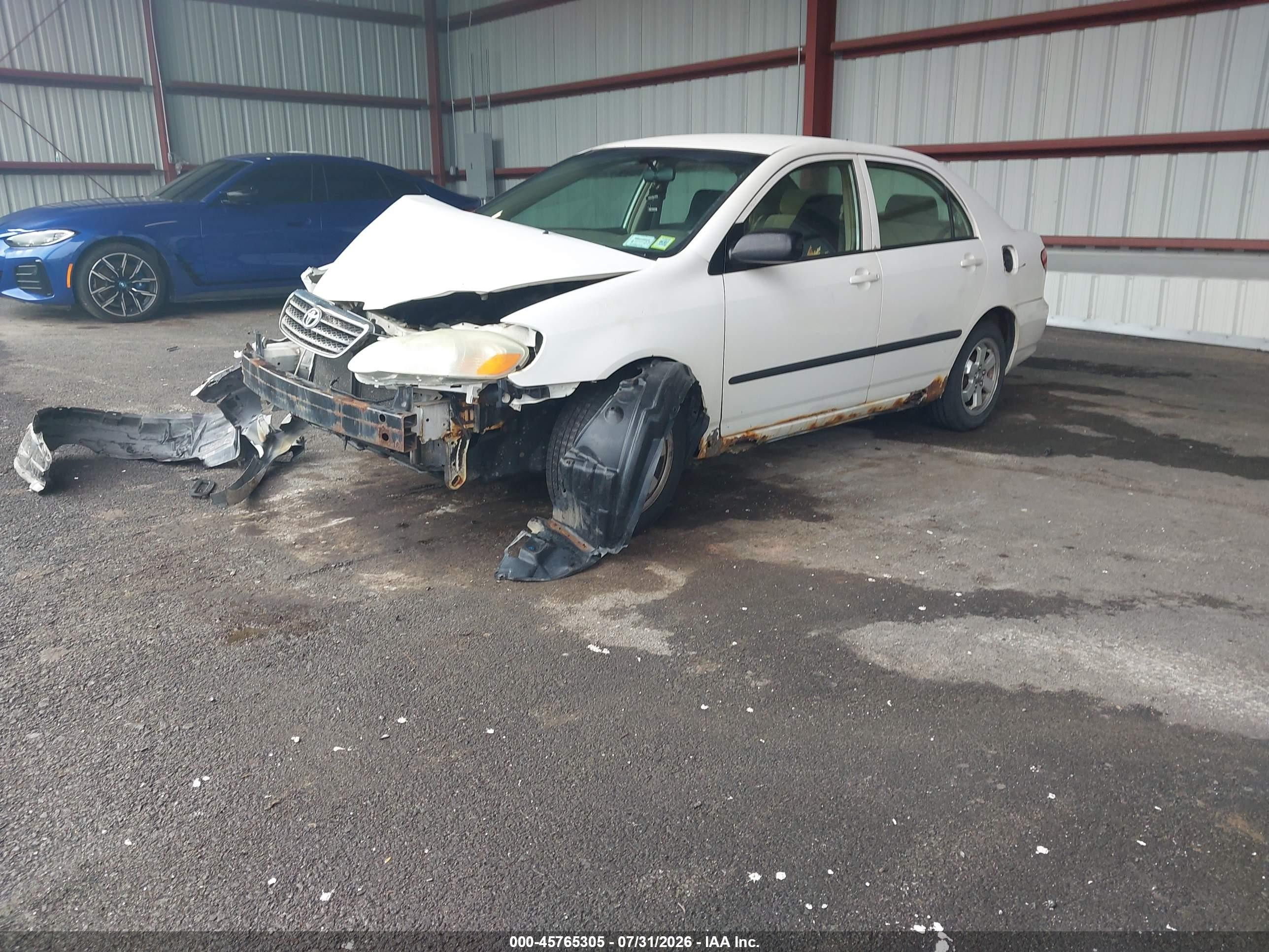 2006 Toyota Corolla Ce Белый vin: JTDBR32E960058979