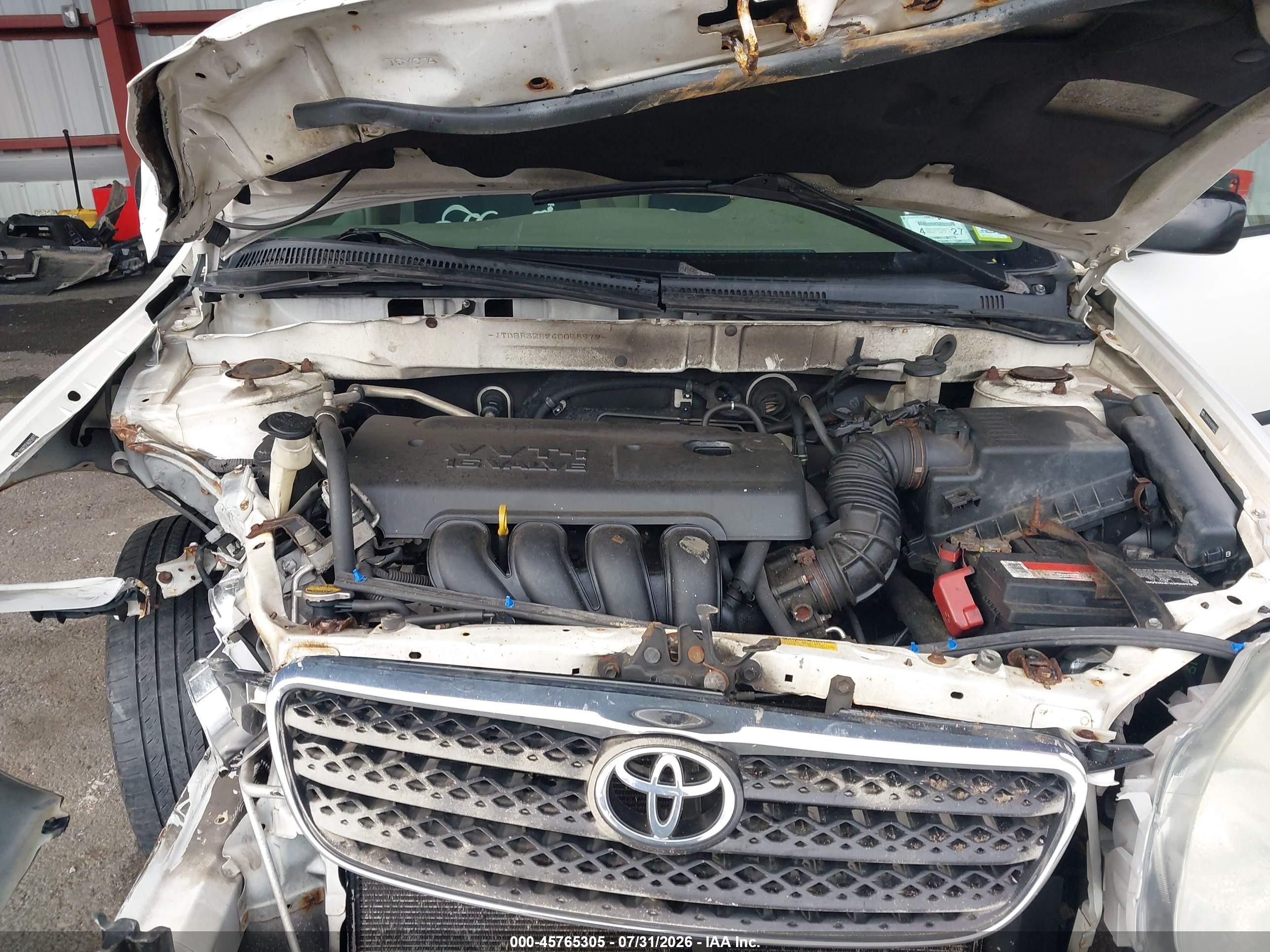 2006 Toyota Corolla Ce Белый vin: JTDBR32E960058979