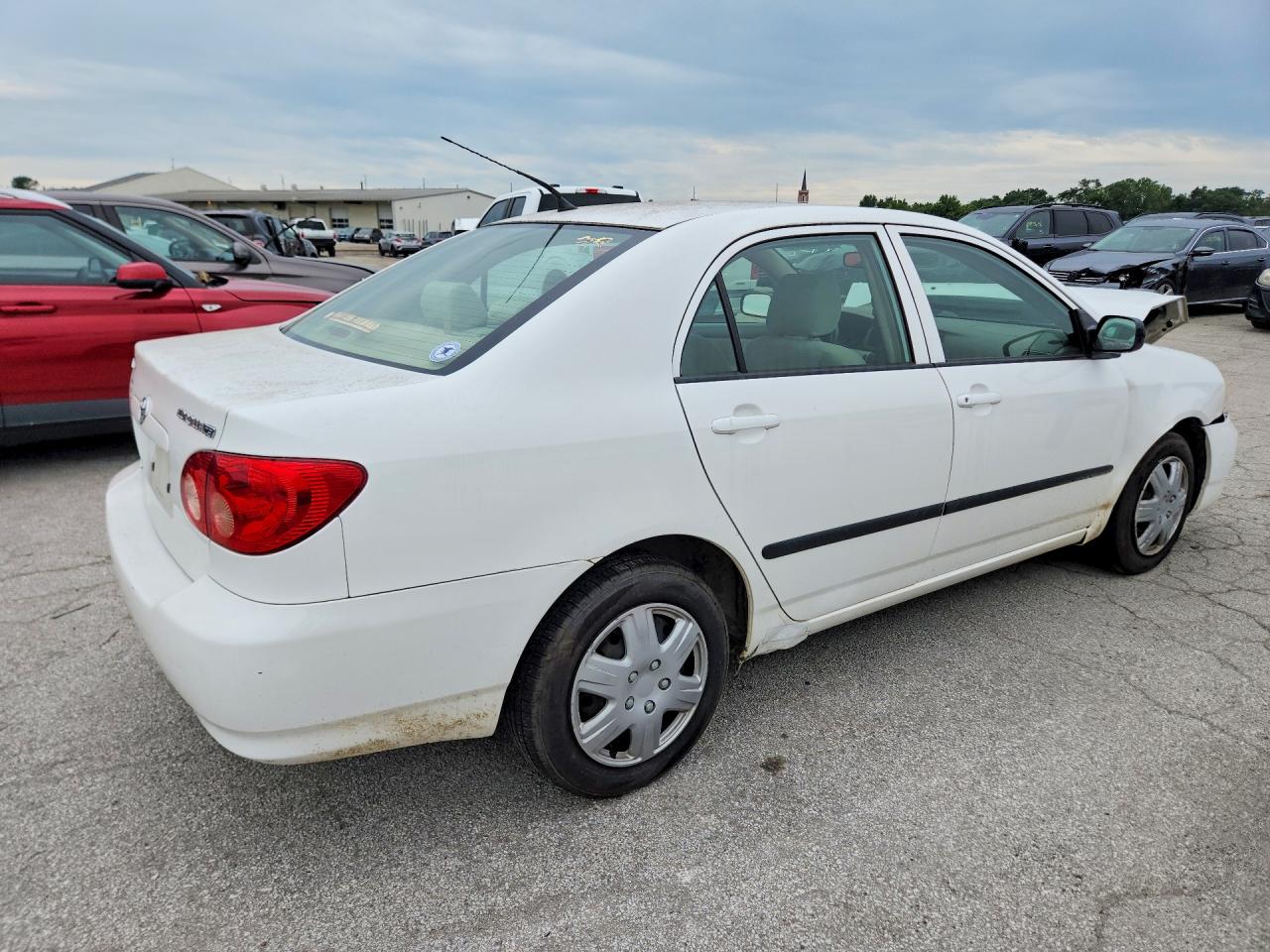 2006 Toyota Corolla Ce White vin: JTDBR32E960066368