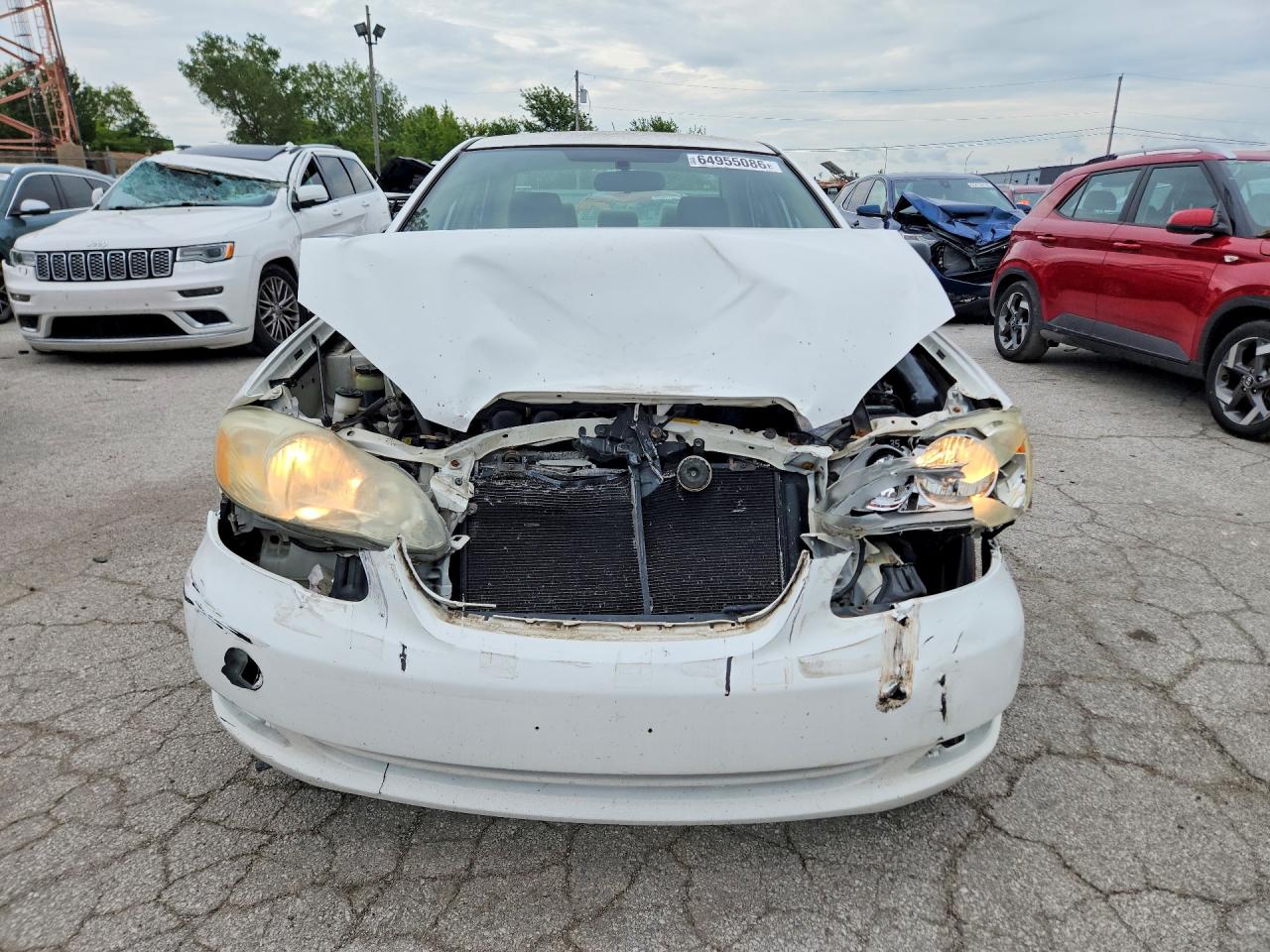 2006 Toyota Corolla Ce White vin: JTDBR32E960066368
