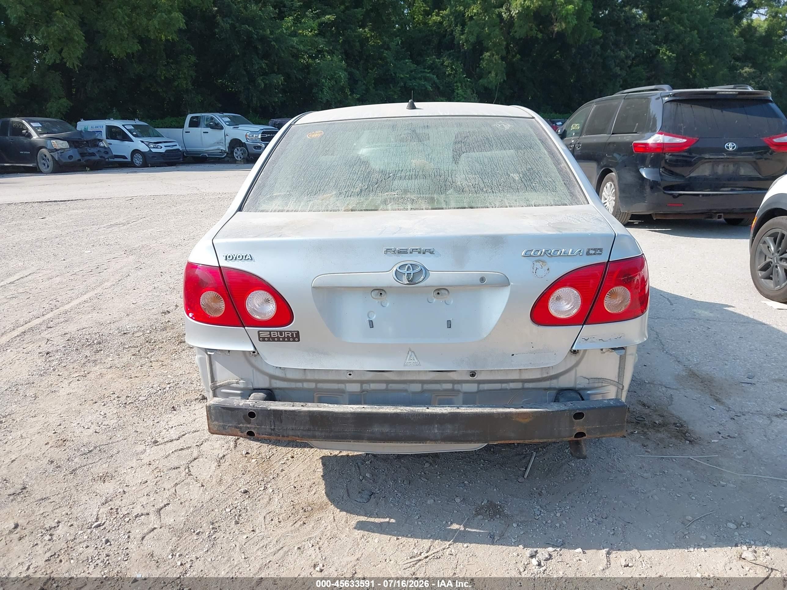 2006 Toyota Corolla Le Silver vin: JTDBR32E960069965