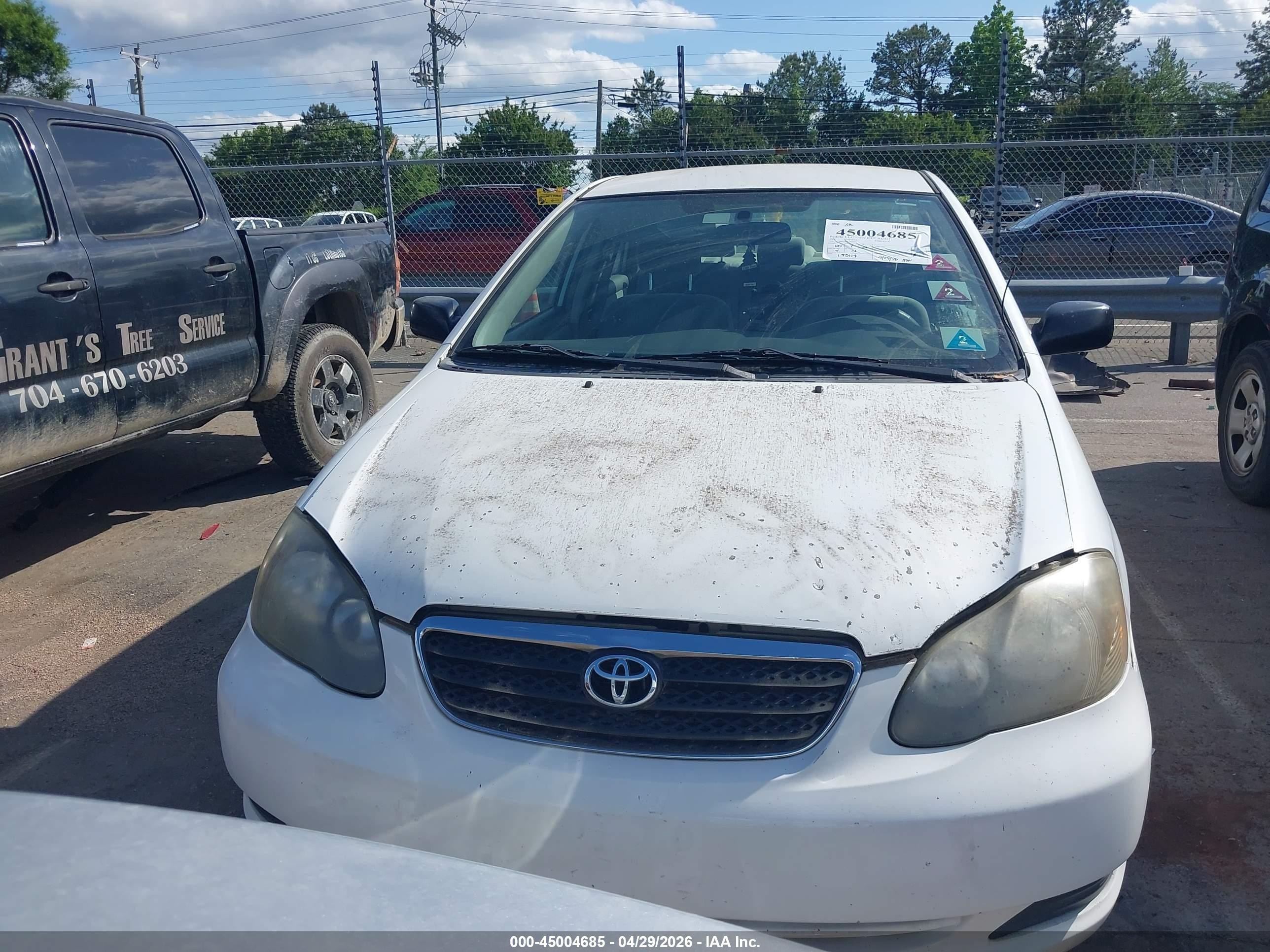 2006 Toyota Corolla Ce/le White vin: JTDBR32E960075071
