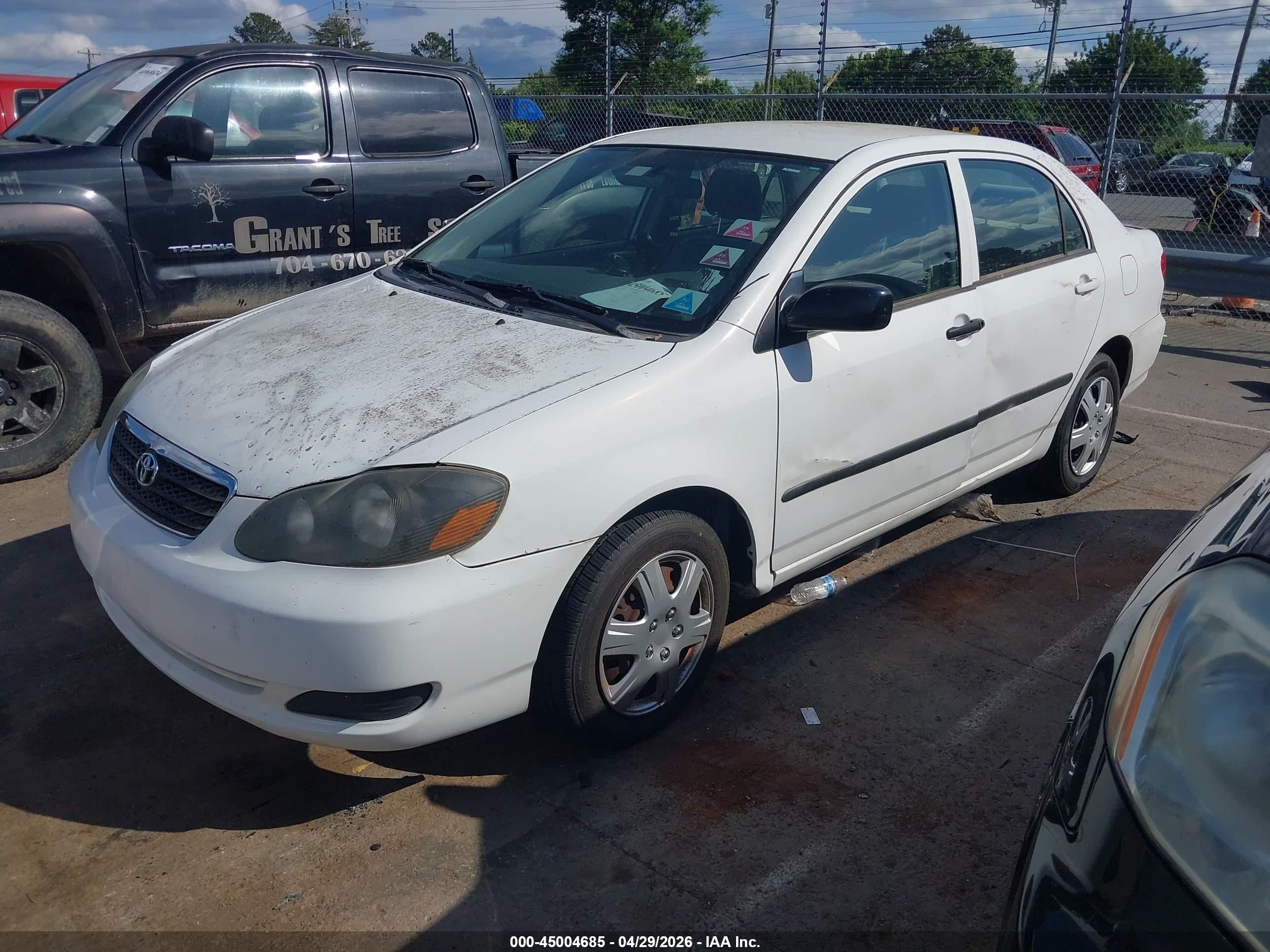 2006 Toyota Corolla Ce/le White vin: JTDBR32E960075071
