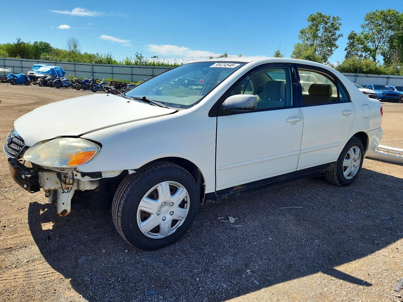 2006 Toyota Corolla Le White vin: JTDBR32E960076172
