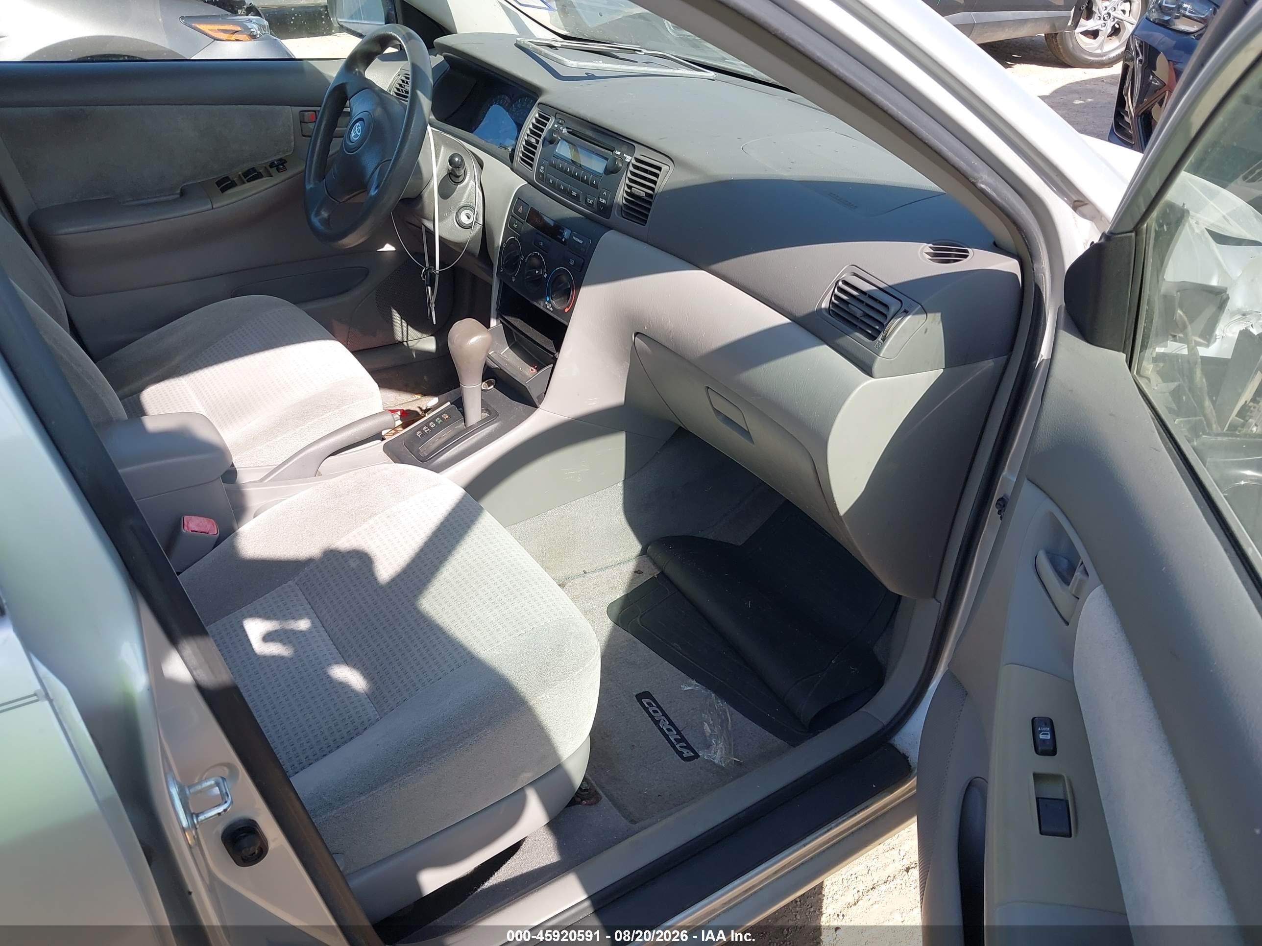2006 Toyota Corolla Ce Silver vin: JTDBR32E960077869