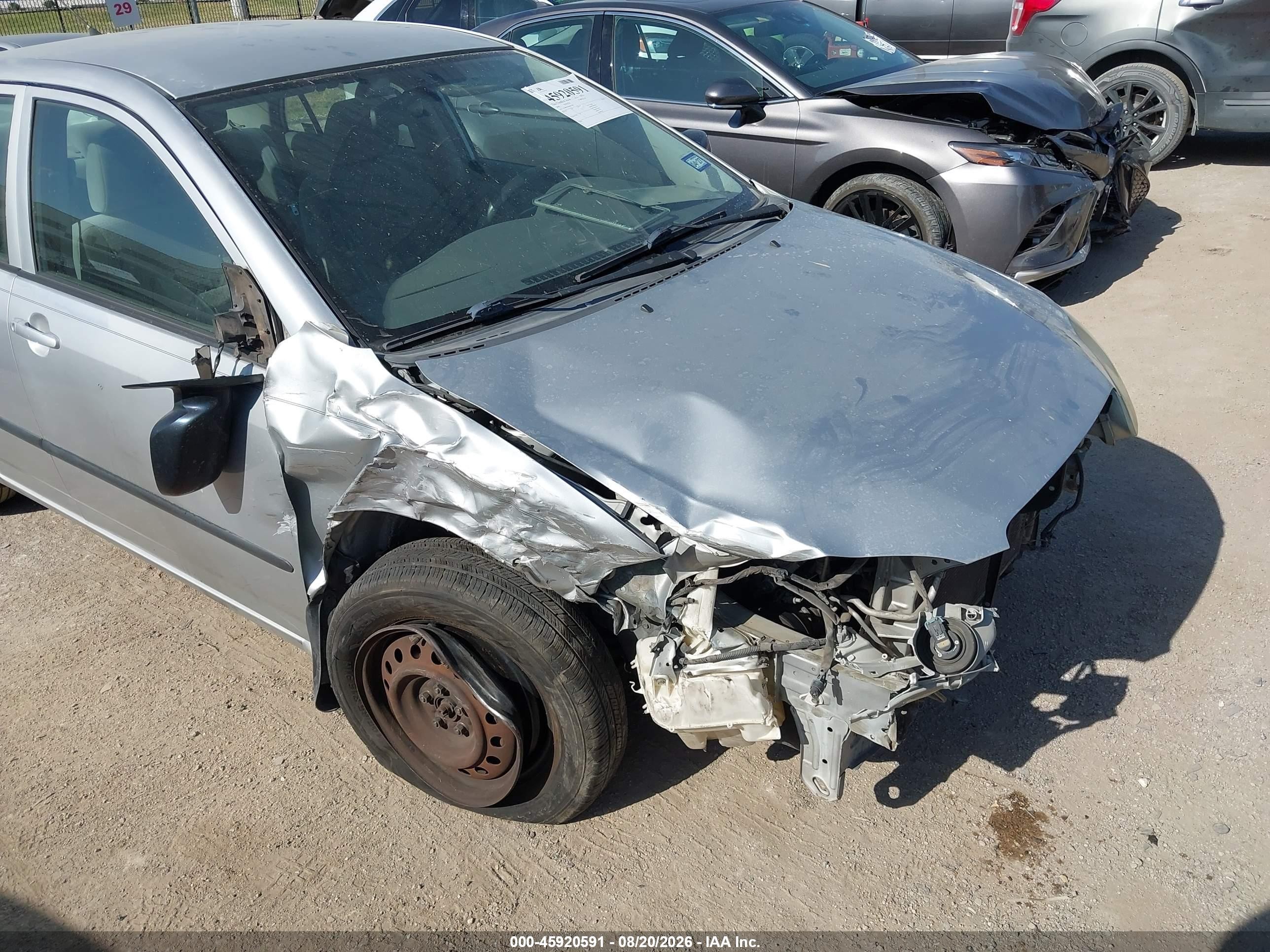 2006 Toyota Corolla Ce Silver vin: JTDBR32E960077869