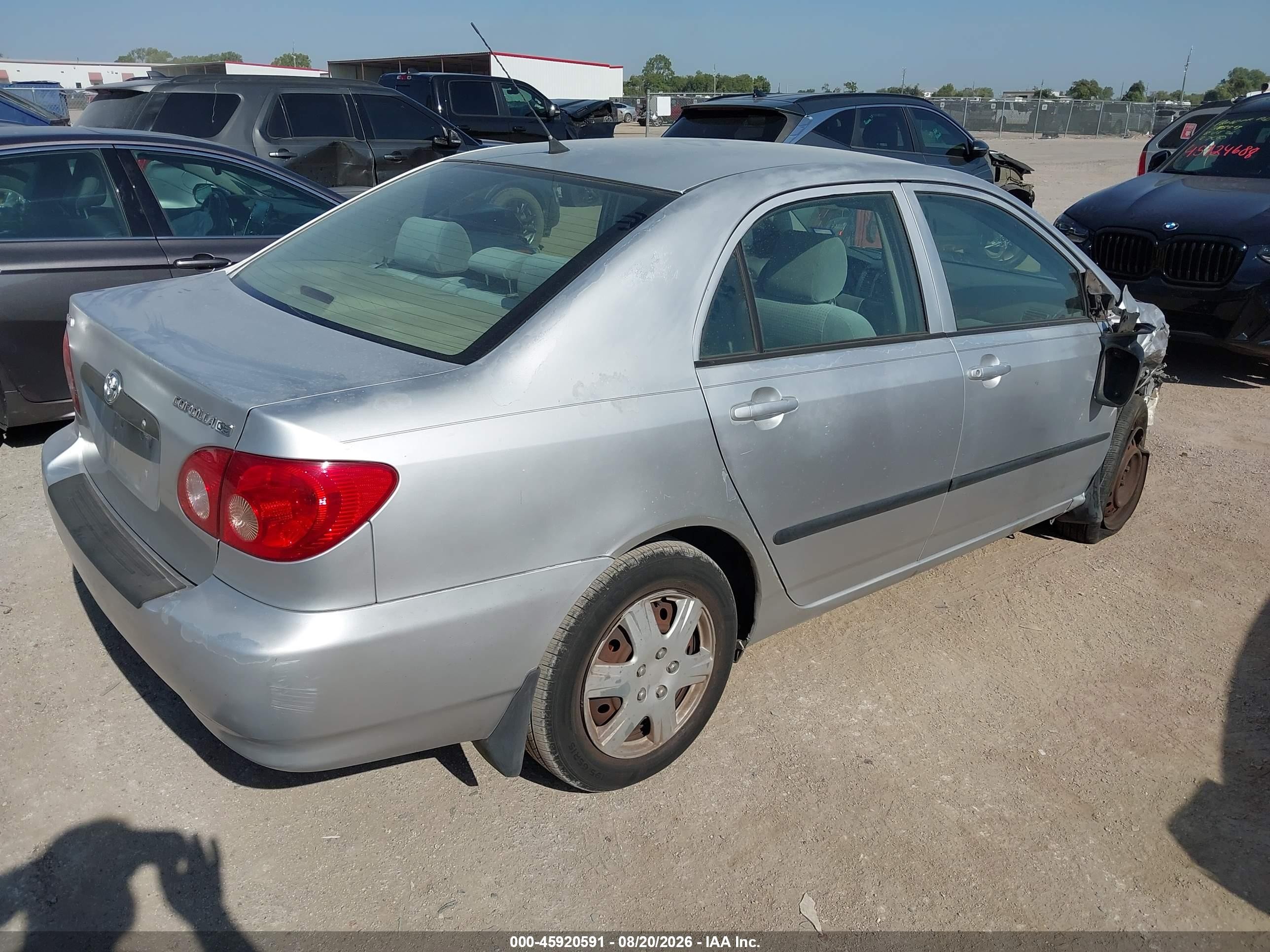 2006 Toyota Corolla Ce Silver vin: JTDBR32E960077869